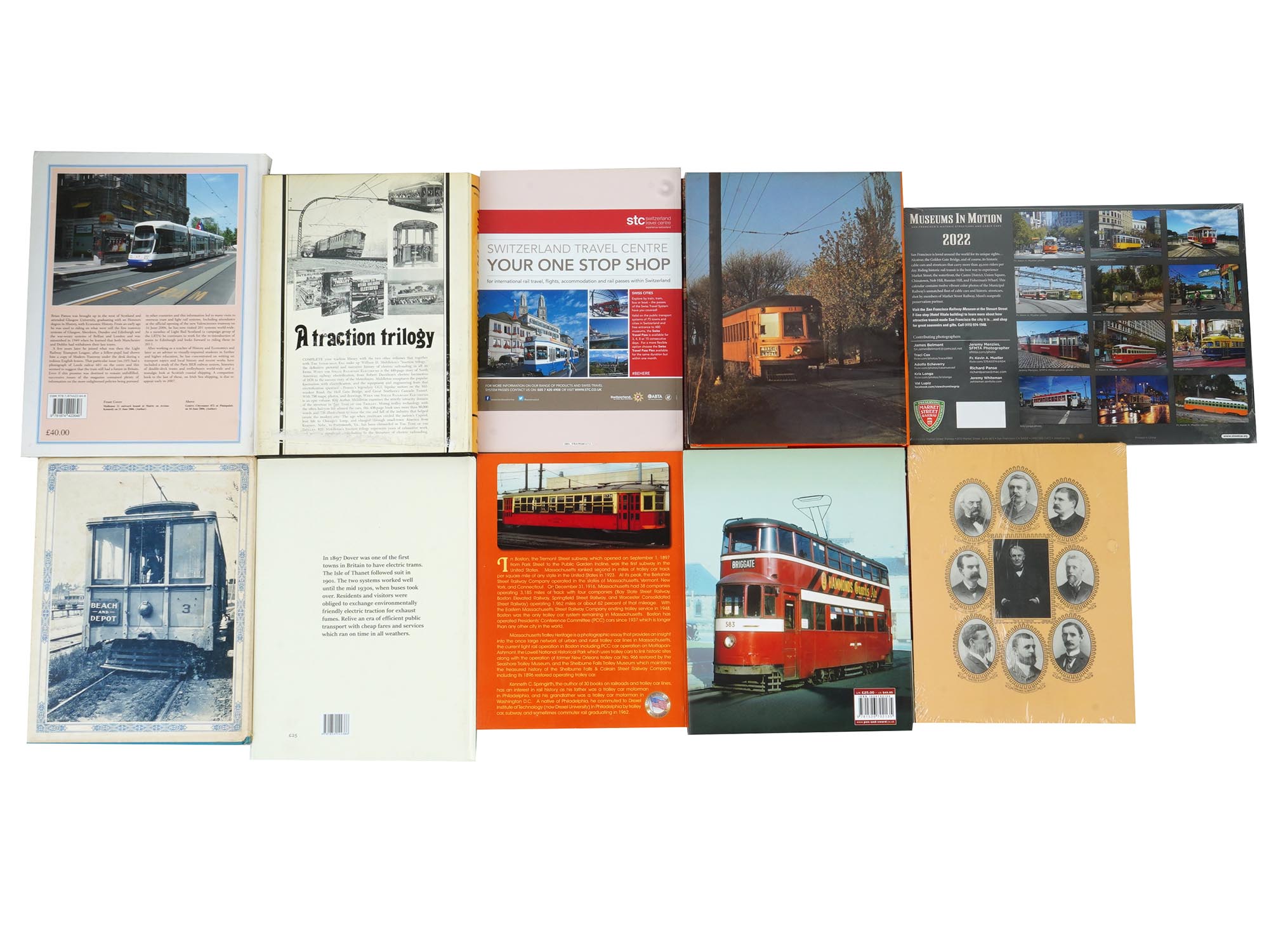 LOT AMERICAN ENGLISH BUSES TRAMS TRANSPORT BOOKS PIC-1