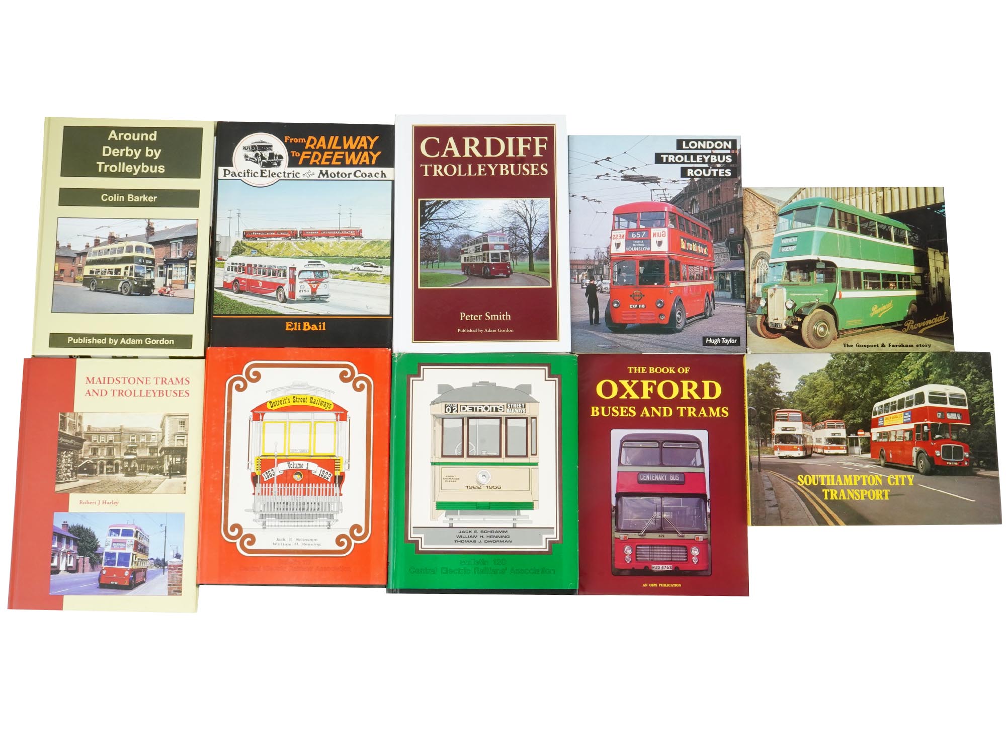 LOT AMERICAN ENGLISH BUSES TRAMS TRANSPORT BOOKS PIC-0
