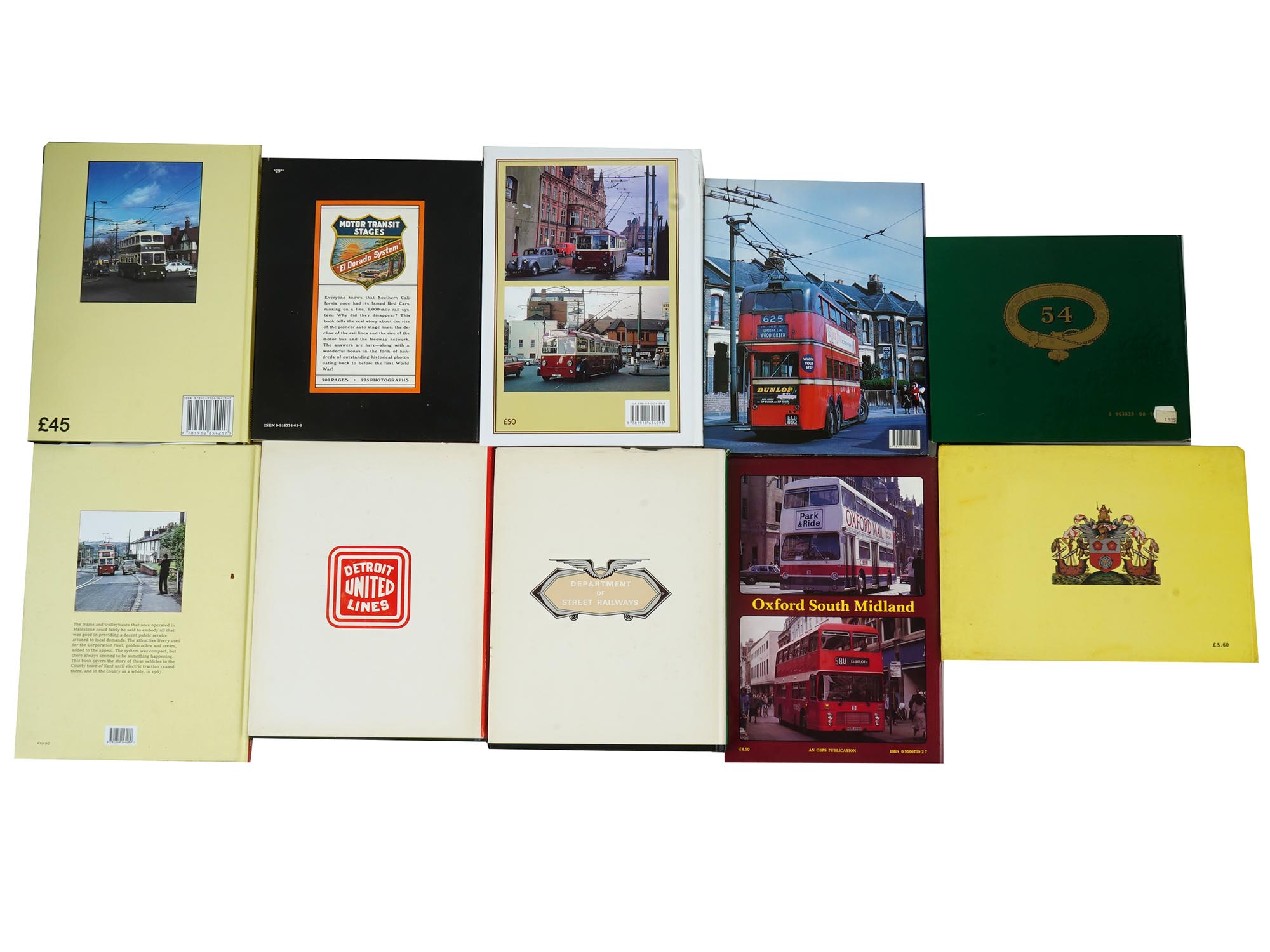 LOT AMERICAN ENGLISH BUSES TRAMS TRANSPORT BOOKS PIC-1