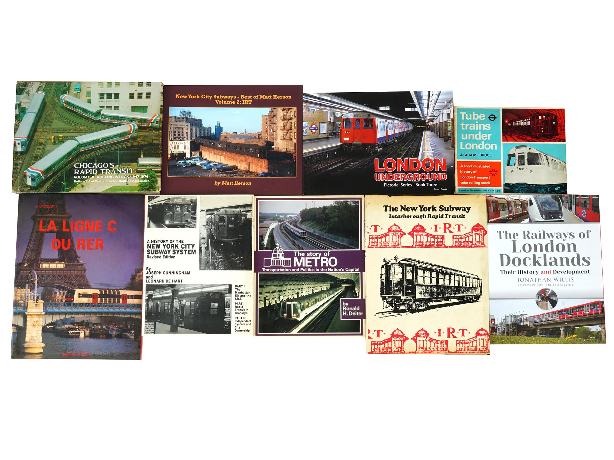 9 BOOKS AND MAGAZINES ABOUT SUBWAYS AND RAILWAYS PIC-0