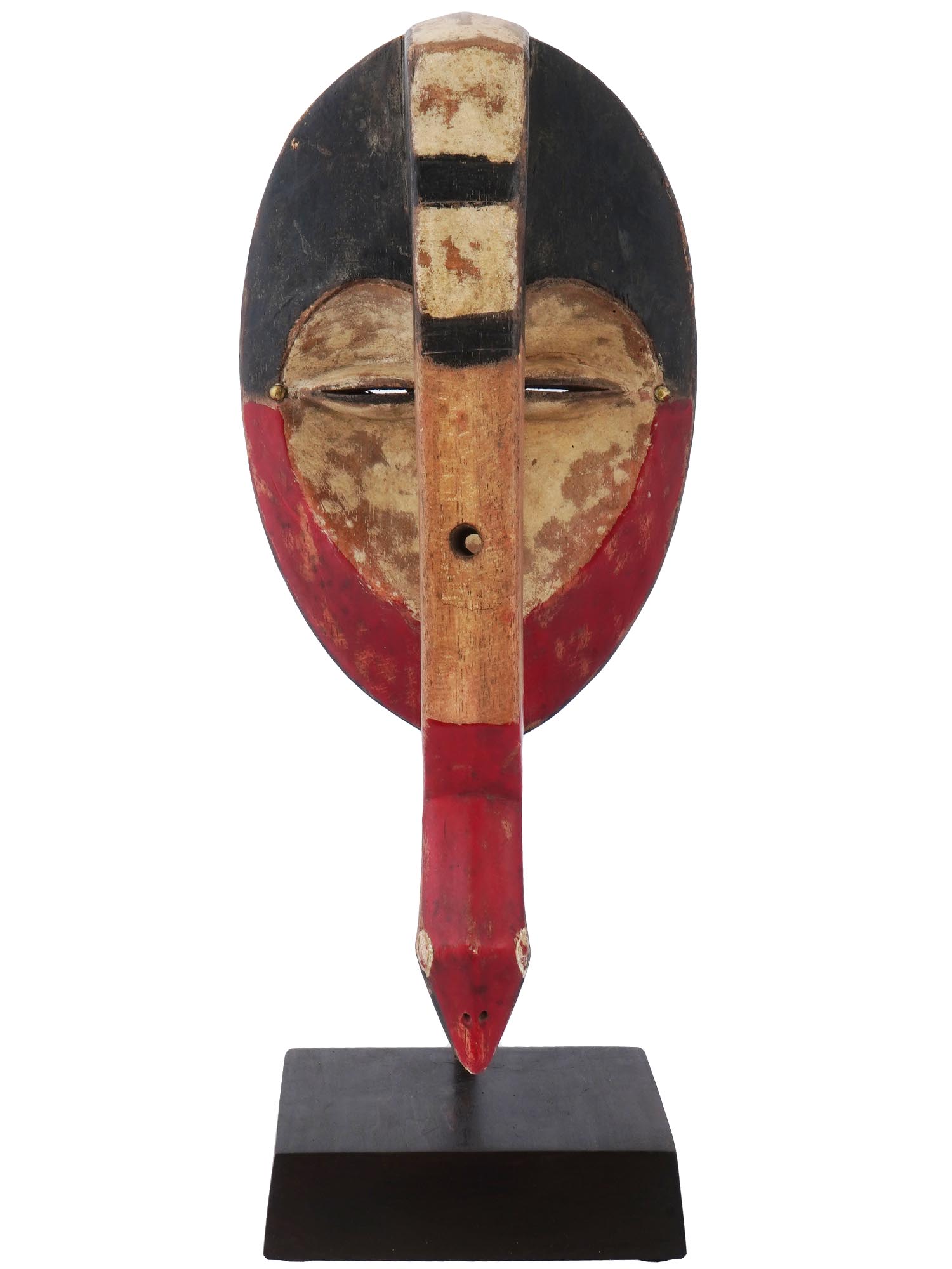 WOODEN MASK OF KWELE PEOPLE GABON CENTRAL AFRICA PIC-1