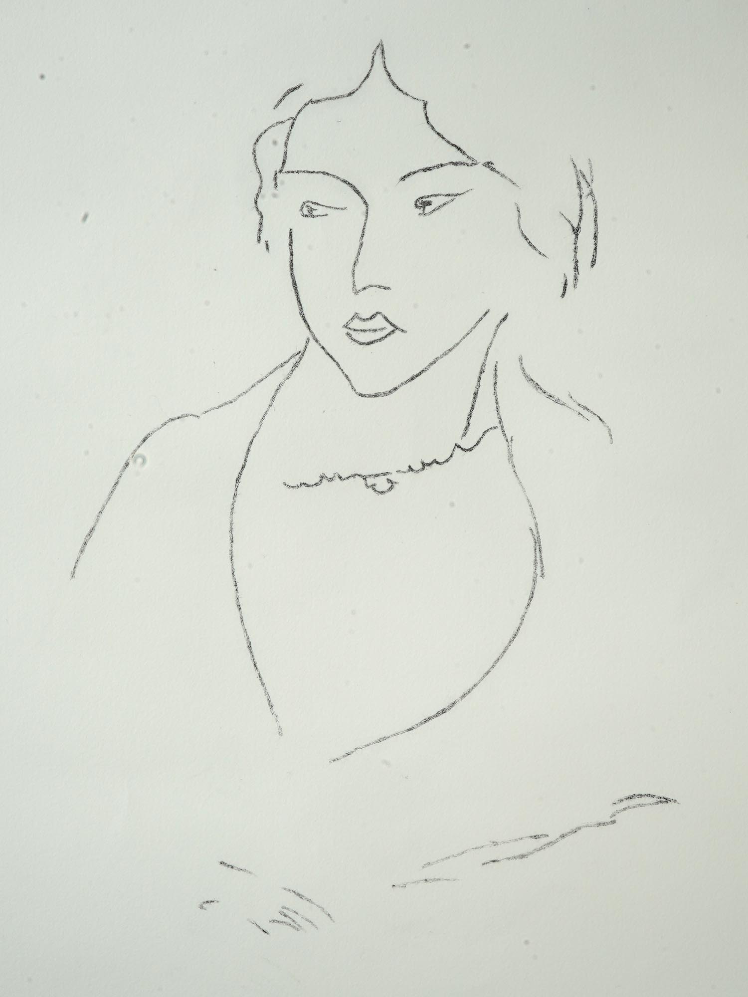 FRENCH FEMALE PORTRAIT ETCHING AFTER HENRI MATISSE PIC-1