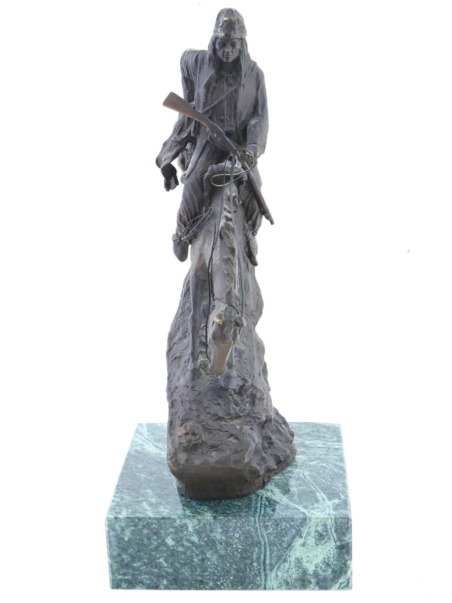 WESTERN BRONZE SCULPTURE AFTER FREDERIC REMINGTON PIC-2