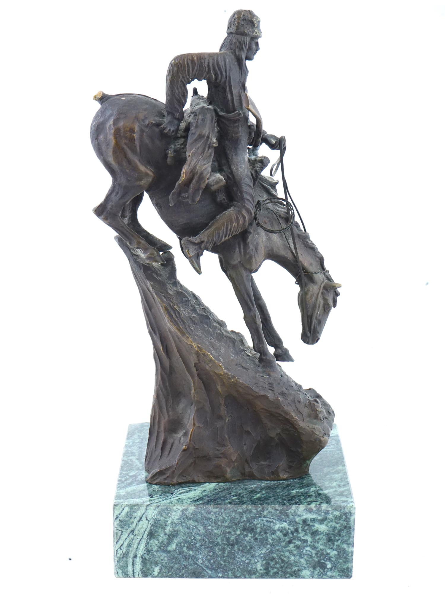 WESTERN BRONZE SCULPTURE AFTER FREDERIC REMINGTON PIC-3