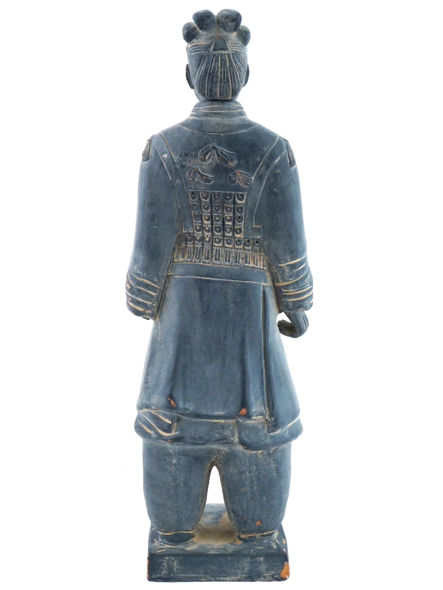 ANTIQUE CHINESE QING TERRACOTTA FIGURE OF A WARRIOR PIC-3