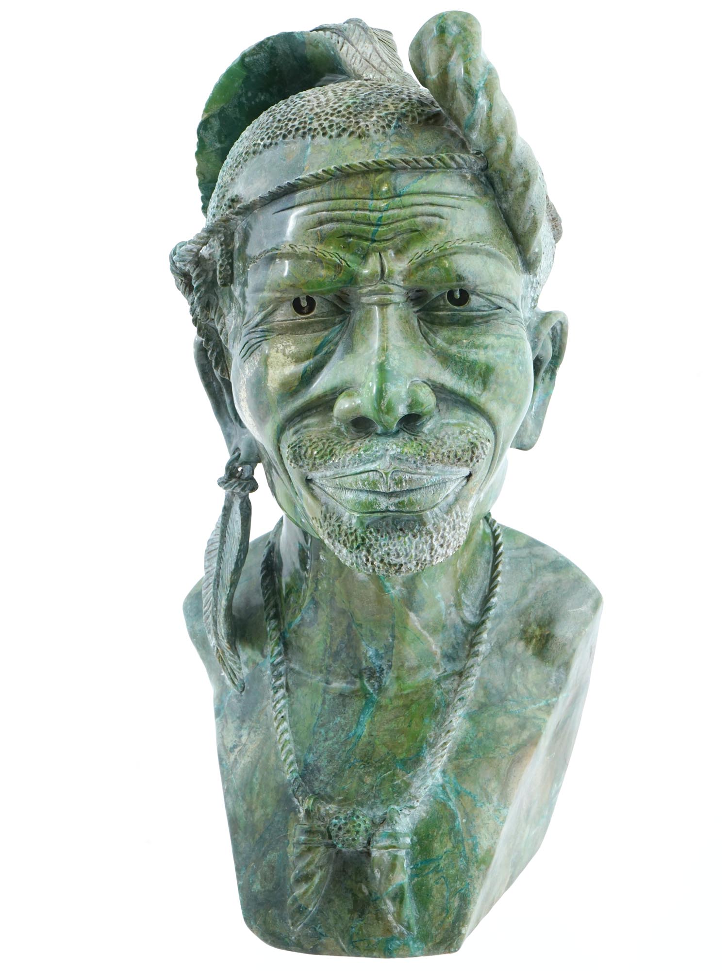 ZIMBABWEAN MALE SCULPTURE BY EDWARD C. NDORO PIC-0