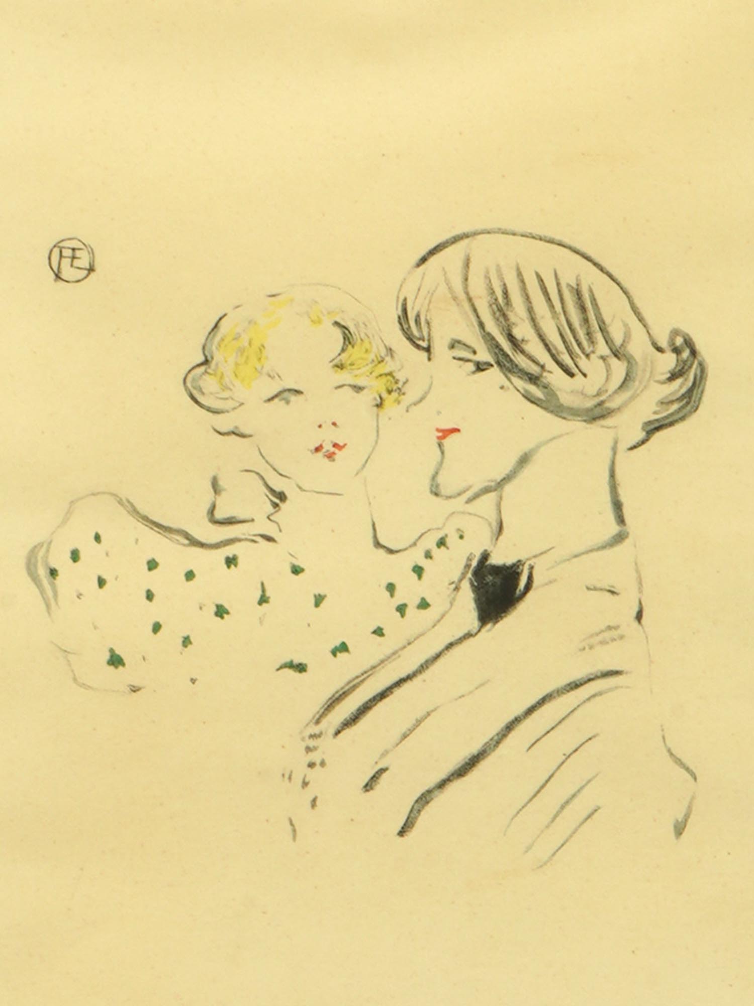 FRENCH PORTRAIT LITHOGRAPH BY HENRI TOULOUSE LAUTREC PIC-1