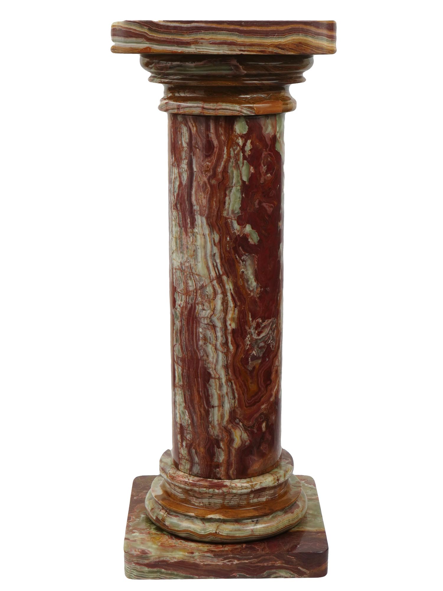 CONTINENTAL NATURAL ONYX STONE COLUMN PEDESTAL PIC-0