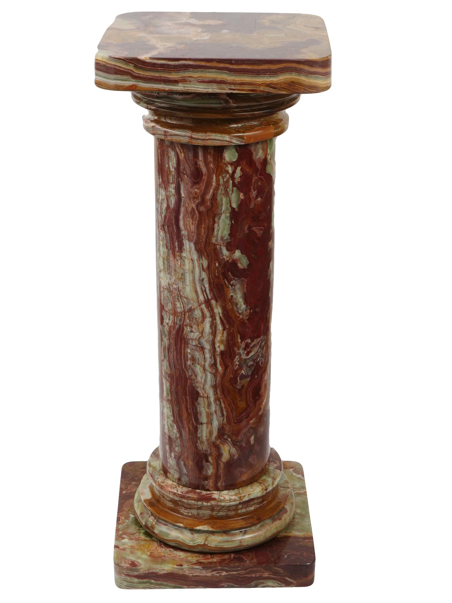 CONTINENTAL NATURAL ONYX STONE COLUMN PEDESTAL PIC-2