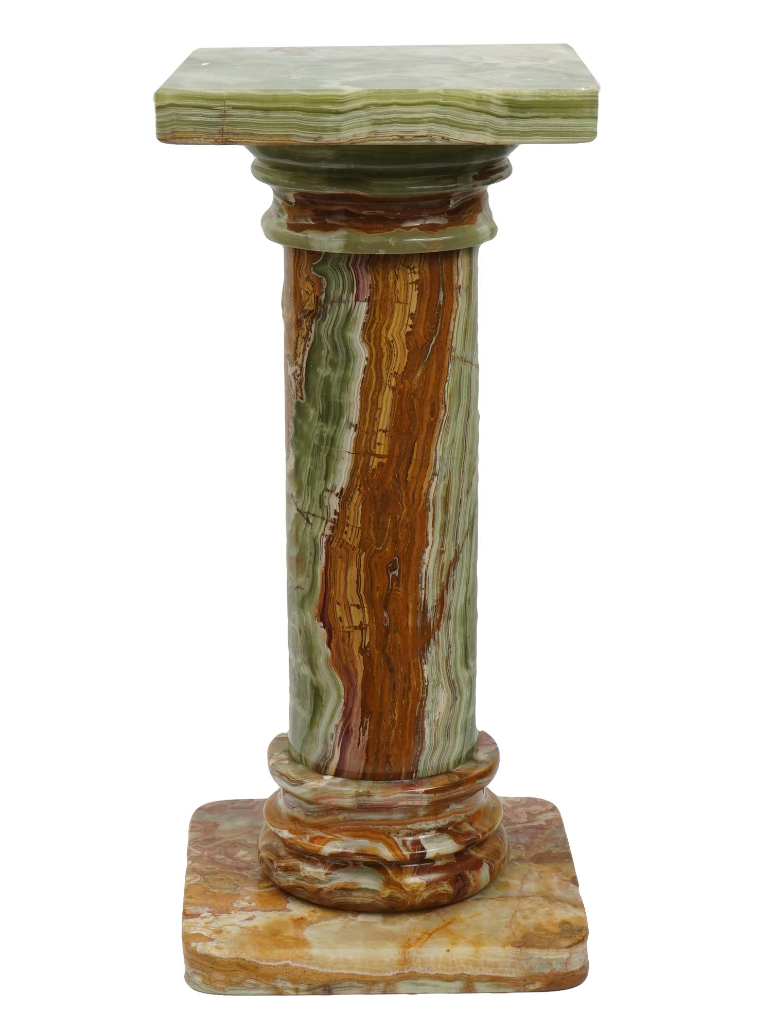 CONTINENTAL NATURAL ONYX STONE COLUMN PEDESTAL PIC-0