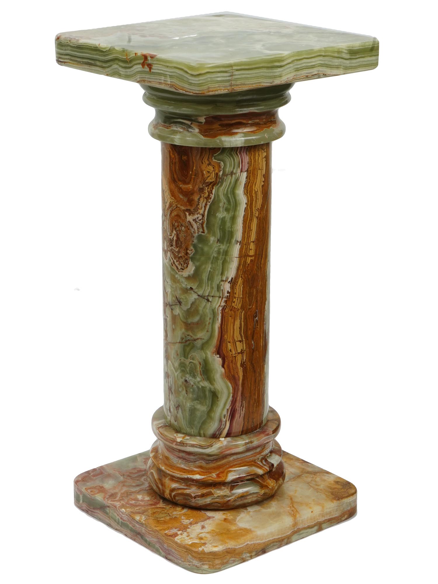 CONTINENTAL NATURAL ONYX STONE COLUMN PEDESTAL PIC-1