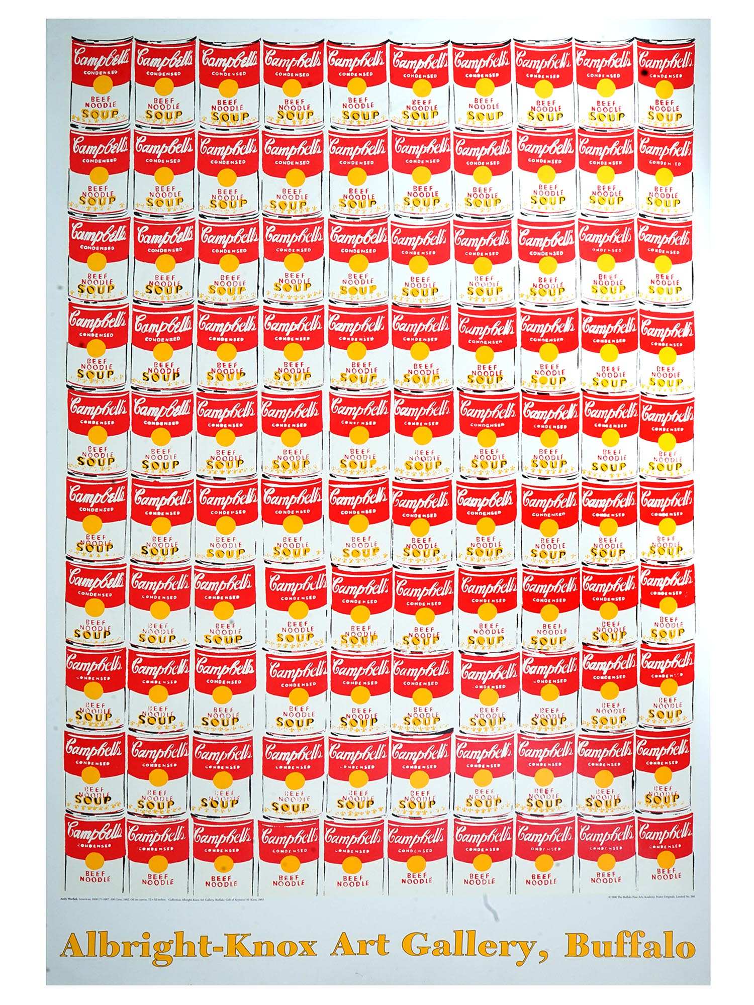 100 CANS POSTER ALBRIGHT KNOX GALLERY ANDY WARHOL PIC-0