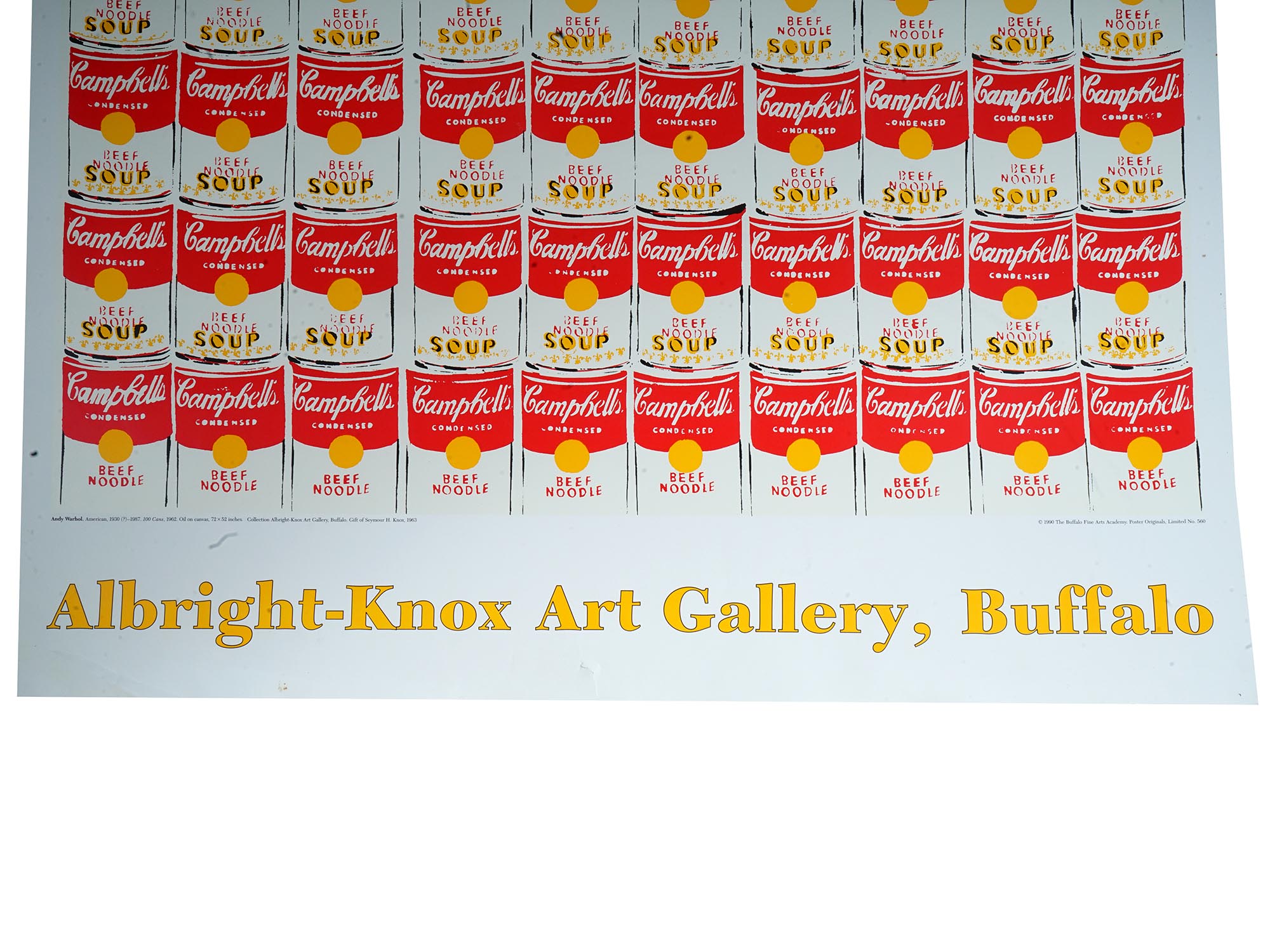 100 CANS POSTER ALBRIGHT KNOX GALLERY ANDY WARHOL PIC-5