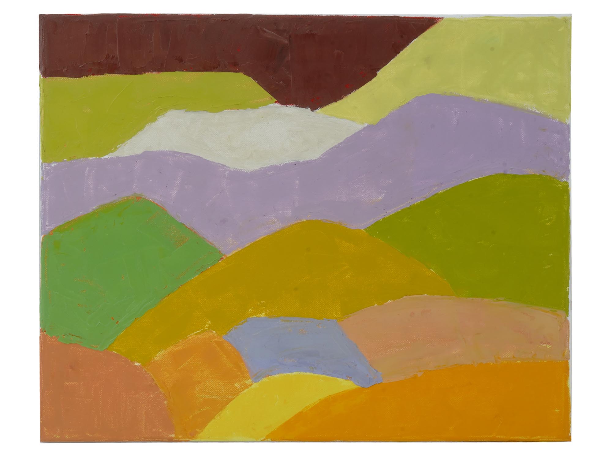 ABSTRACT ARAB LEBANESE OIL PAINTING BY ETEL ADNAN PIC-0