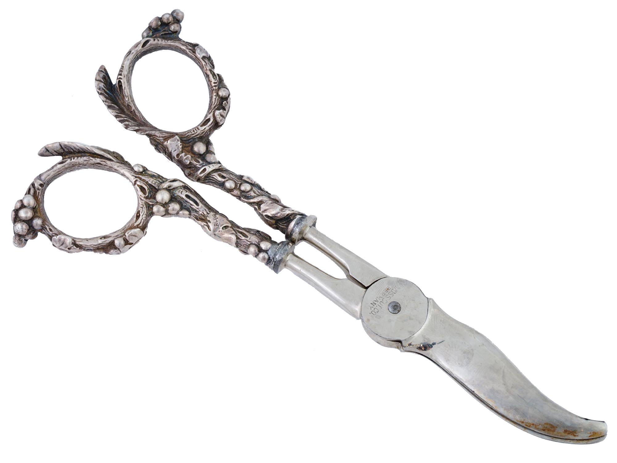 VOSS CUT GERMAN STERLING SILVER AND STEEL SCISSORS PIC-1