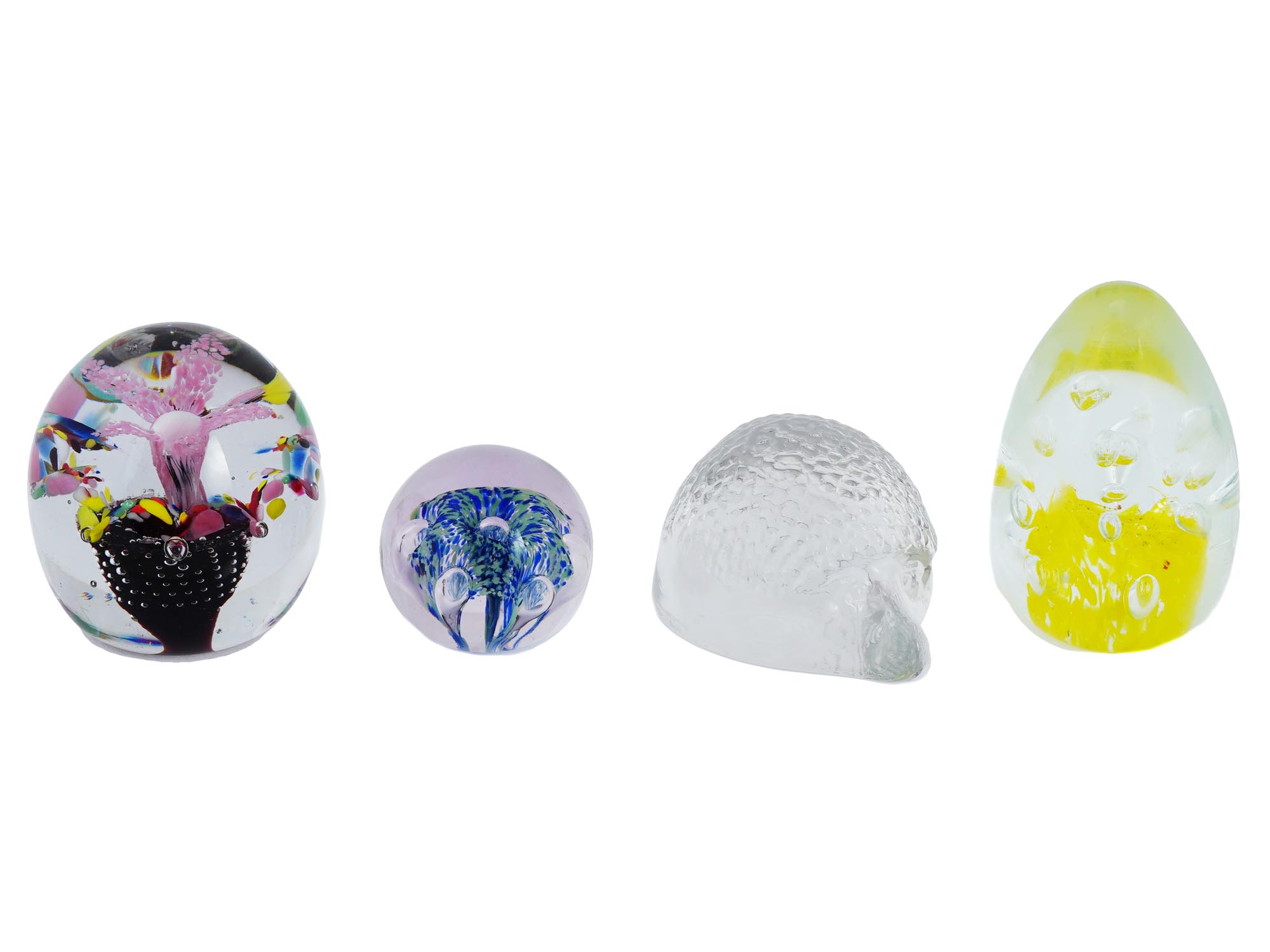 COLLECTION OF MURANO MANNER ART GLASS PAPERWEIGHTS PIC-0