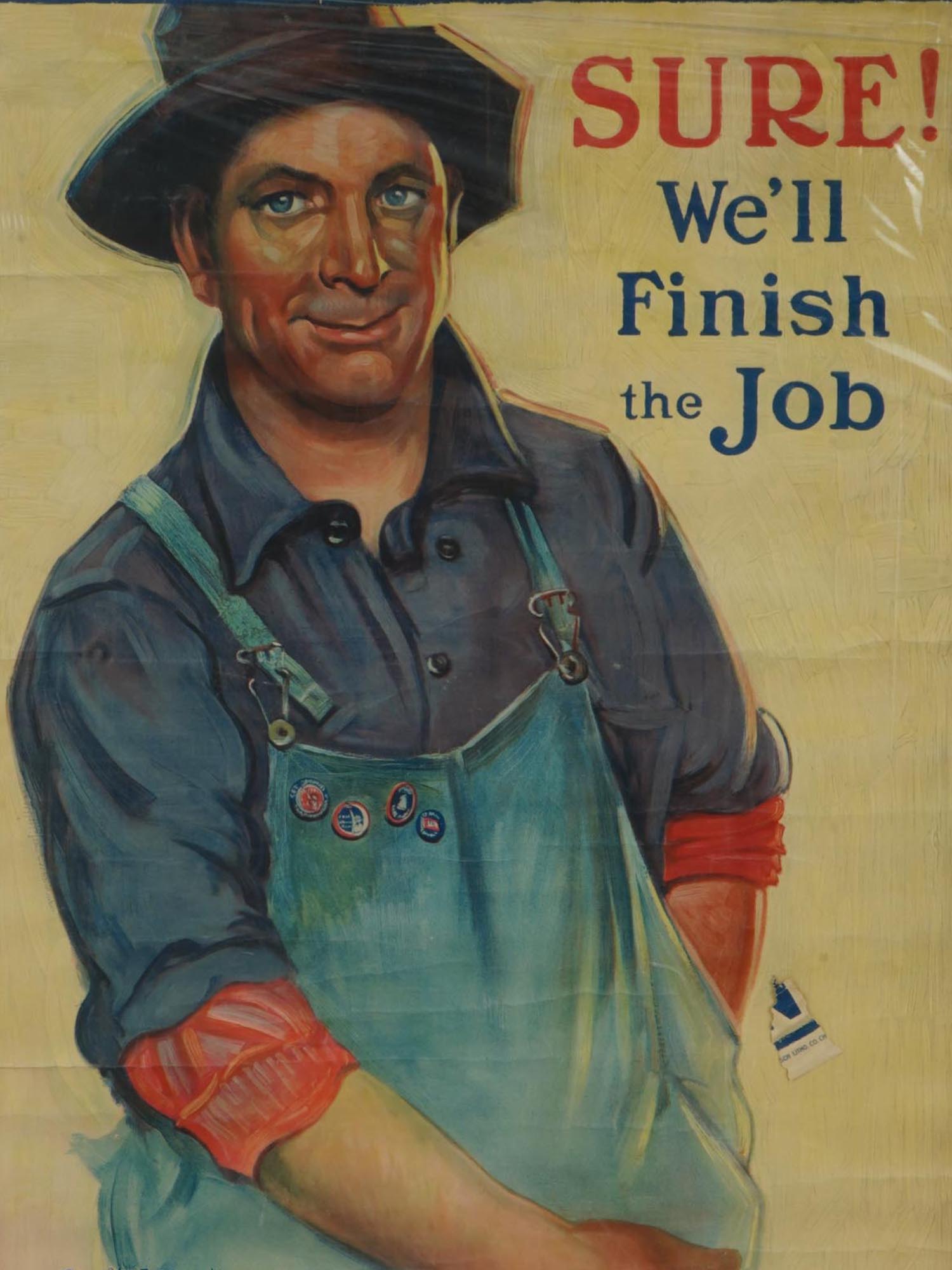 WWI POSTER SURE WE WILL FINISH THE JOB BENEKER PIC-1