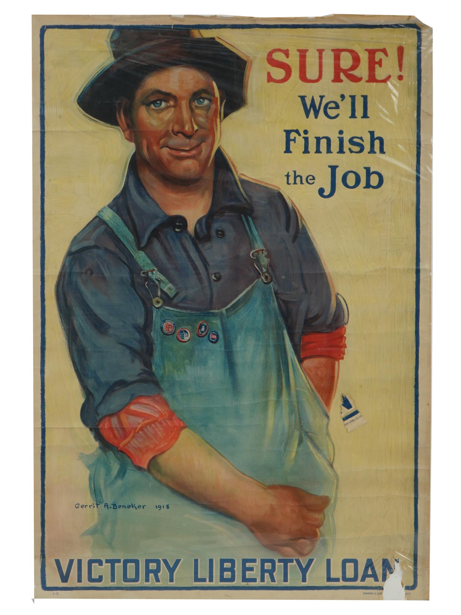 WWI POSTER SURE WE WILL FINISH THE JOB BENEKER PIC-0