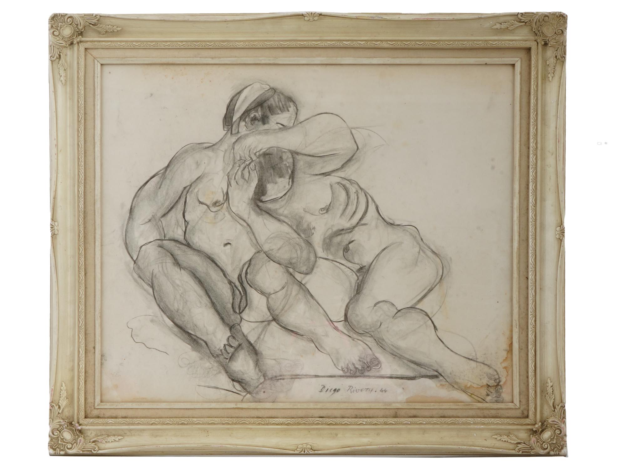 MEXICAN NUDE FIGURES DRAWING BY DIEGO RIVERA PIC-0