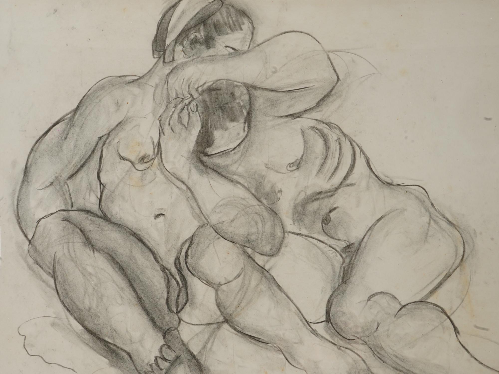 MEXICAN NUDE FIGURES DRAWING BY DIEGO RIVERA PIC-1