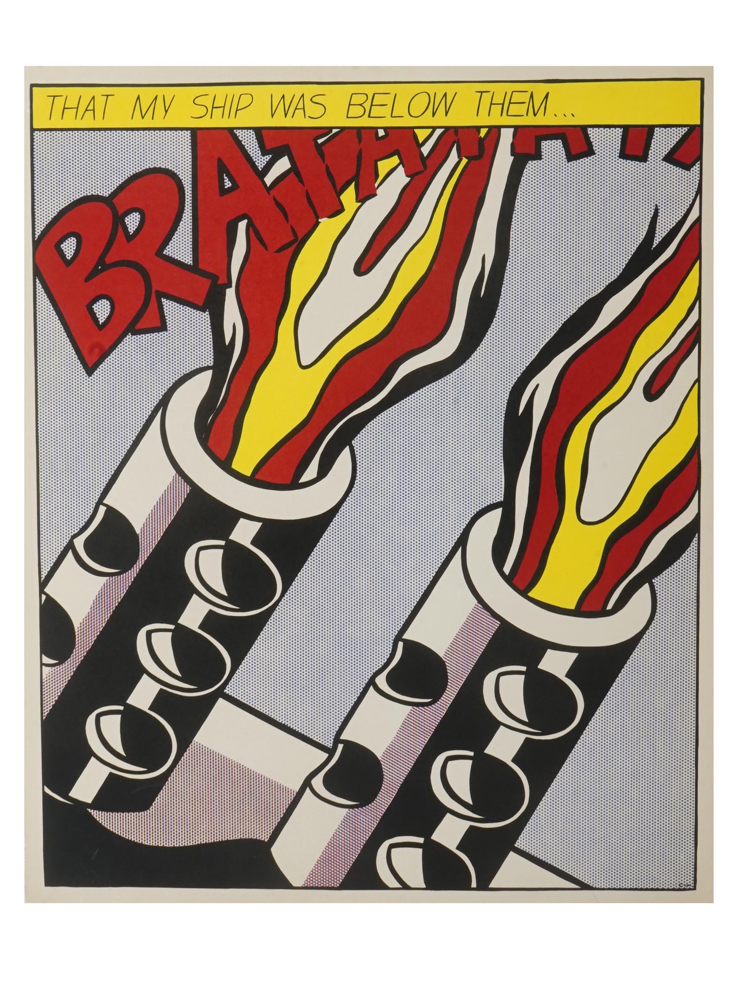 ROY LICHTENSTEIN 1967 TRIPTYCH PRINT AS I OPENED FIRE PIC-1