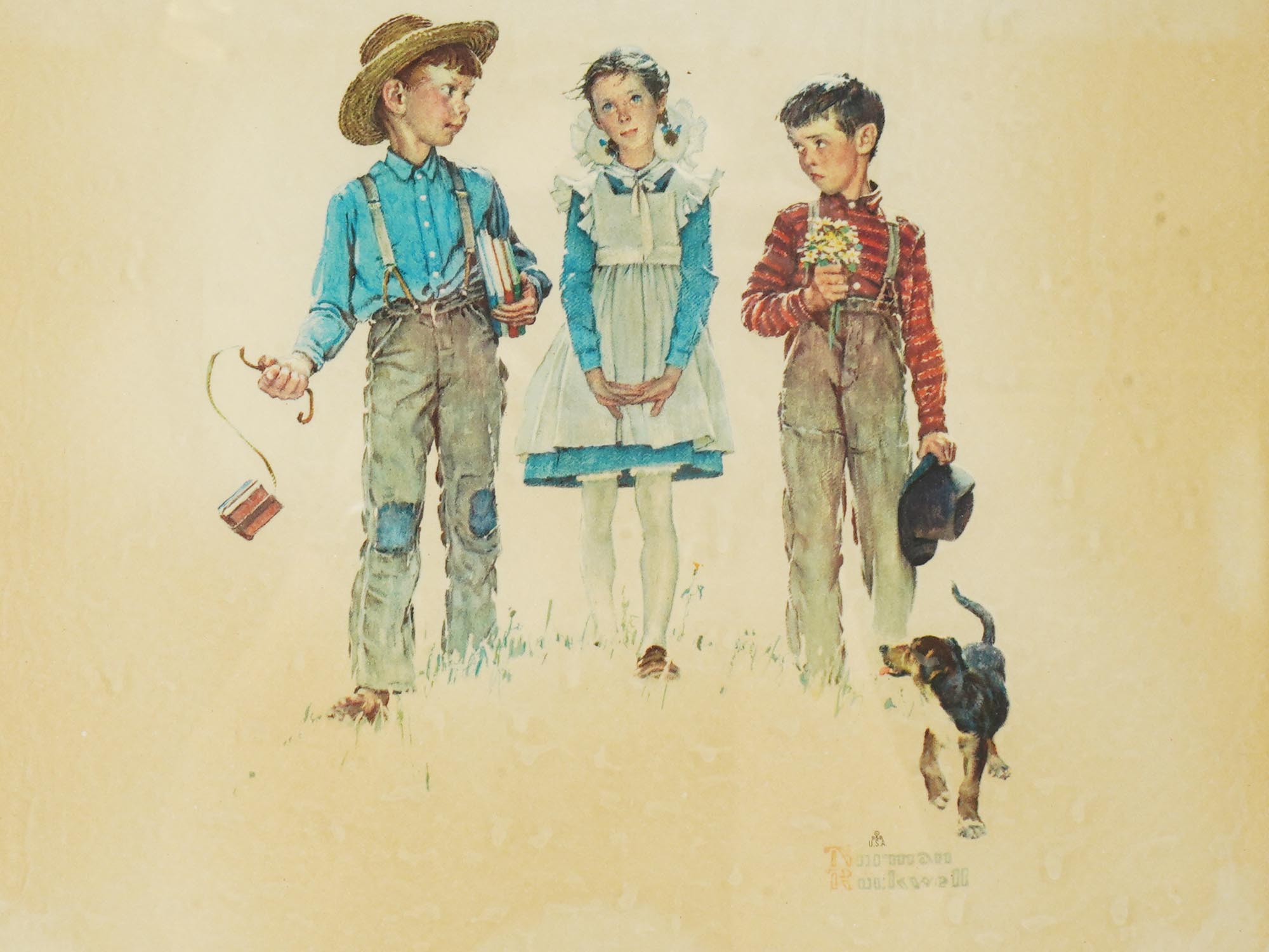 AMERICAN PRINTS OF CHILDREN BY NORMAN ROCKWELL PIC-2