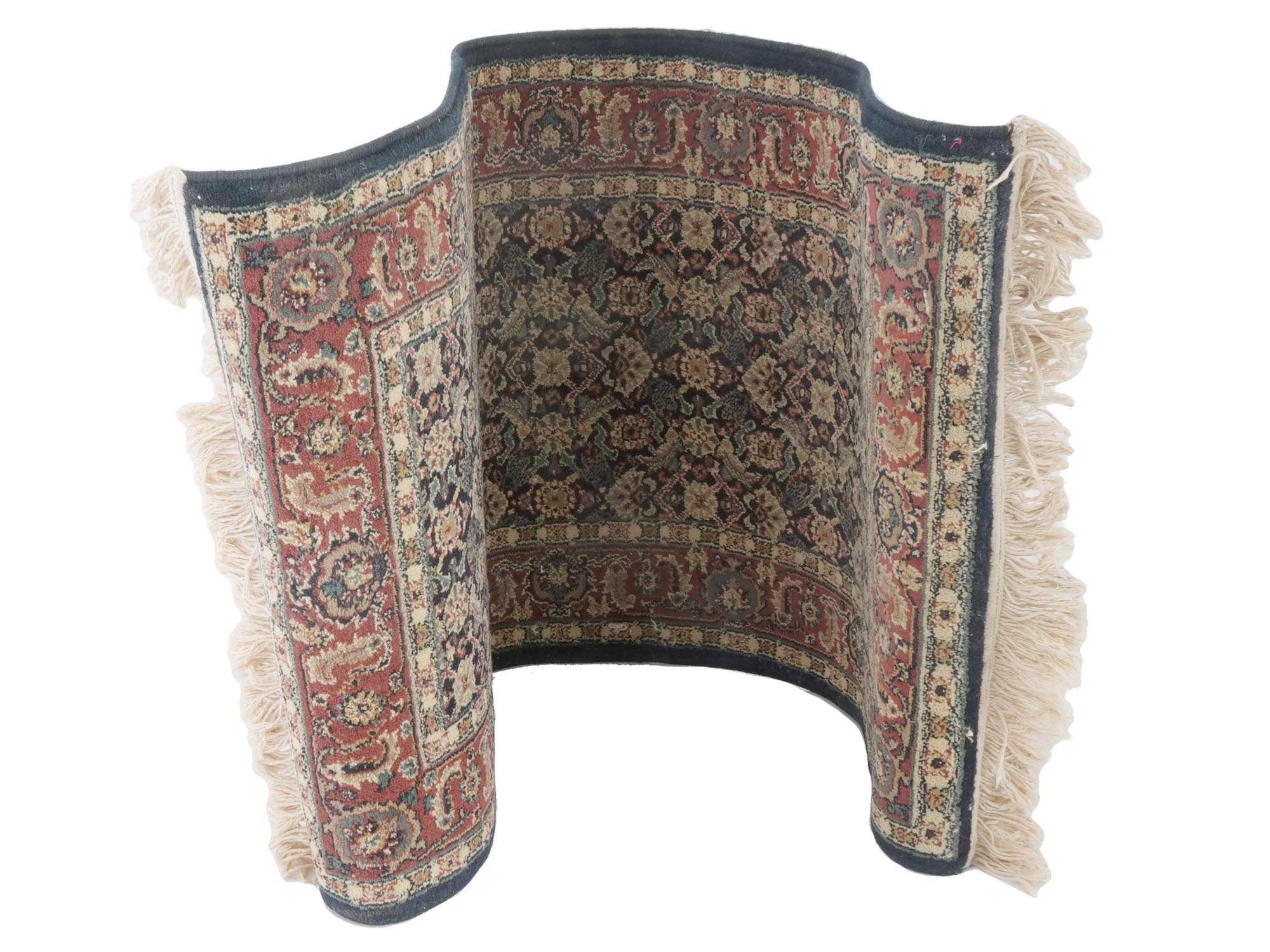 VINTAGE CAUCASIAN HAND KNOTTED WOOL PRAYER RUG PIC-3