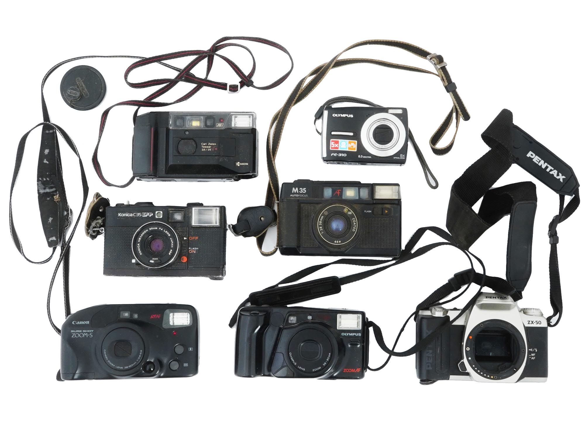 LARGE COLLECTION OF 22 COMPACT VINTAGE CAMERAS PIC-5