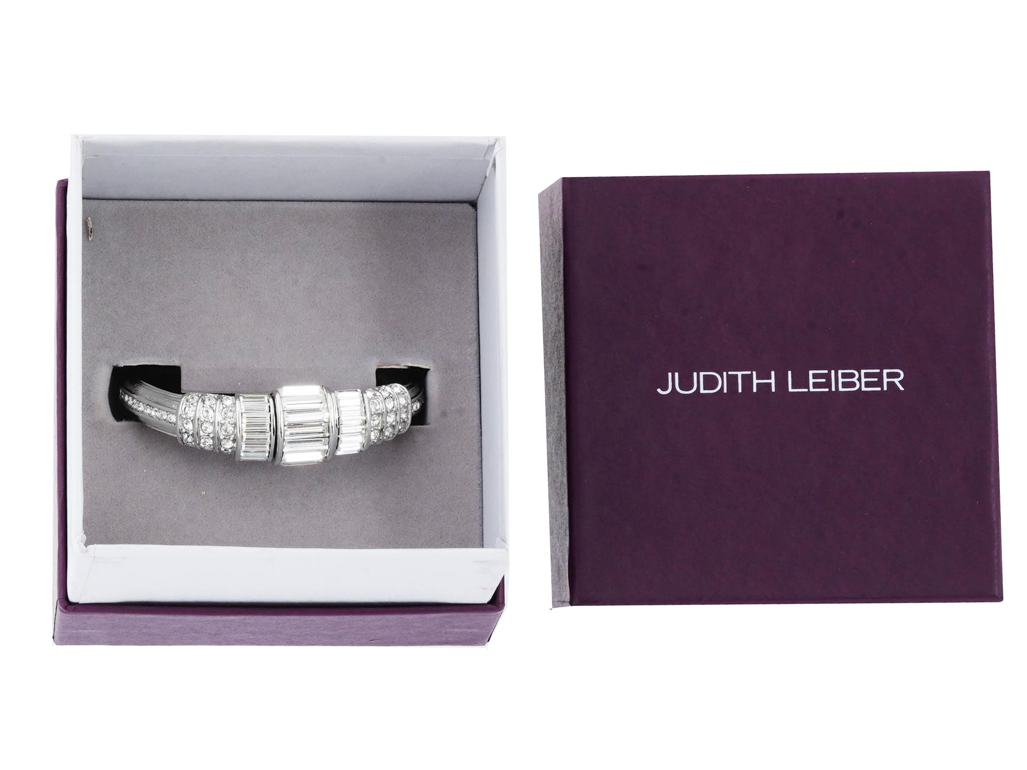 JUDITH LEIBER CRYSTAL RENEE BANGLE BRACELET IOB PIC-0