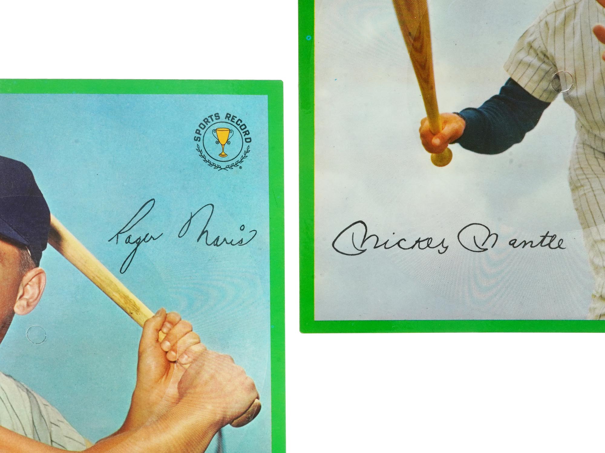SIGNED BASEBALL CARDS WITH 1964 RECORD HOLDERS PIC-2