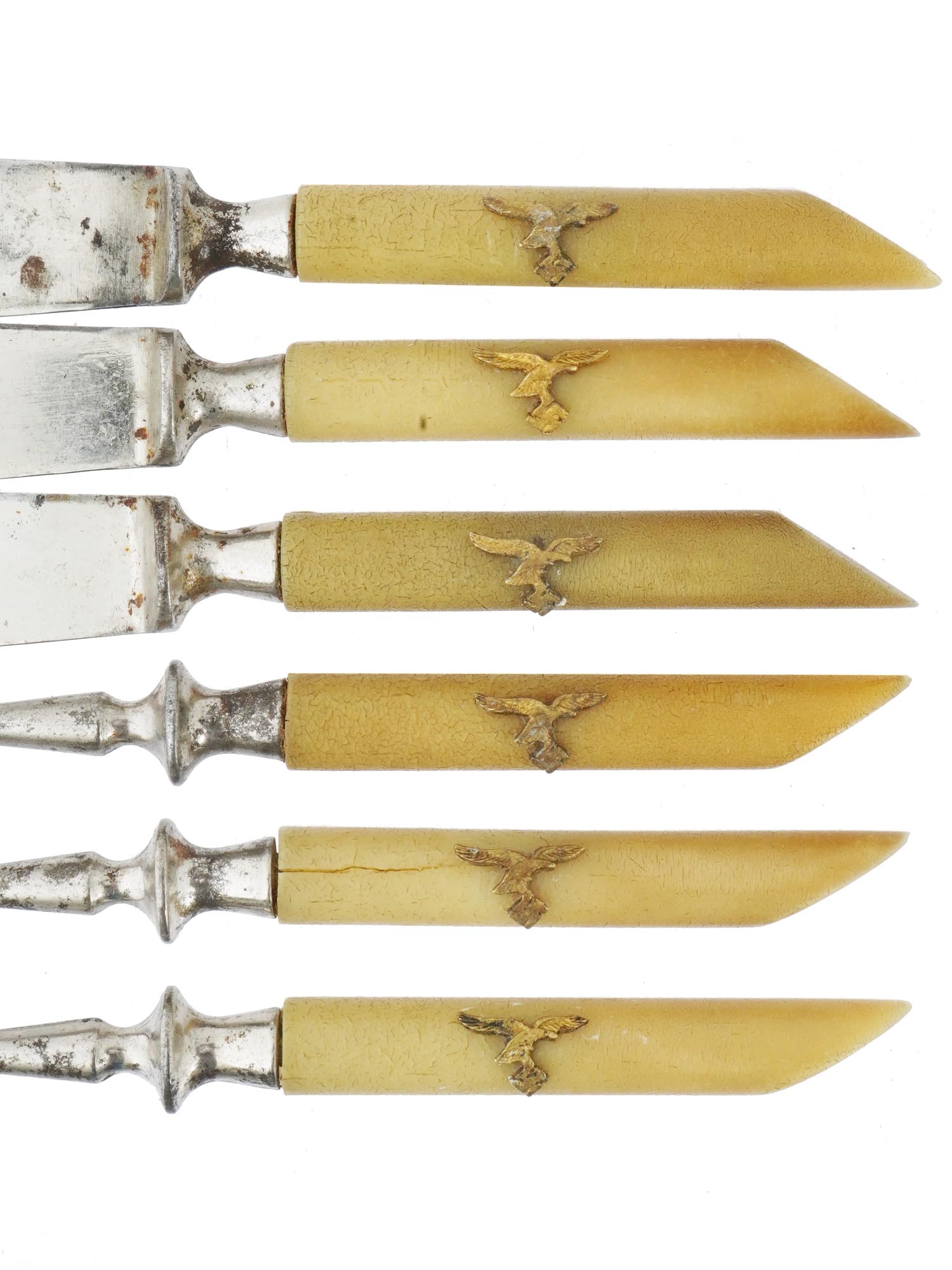 GROUP OF 6 GERMAN WWII LUFTWAFFE CANTEEN CUTLERY PIC-2