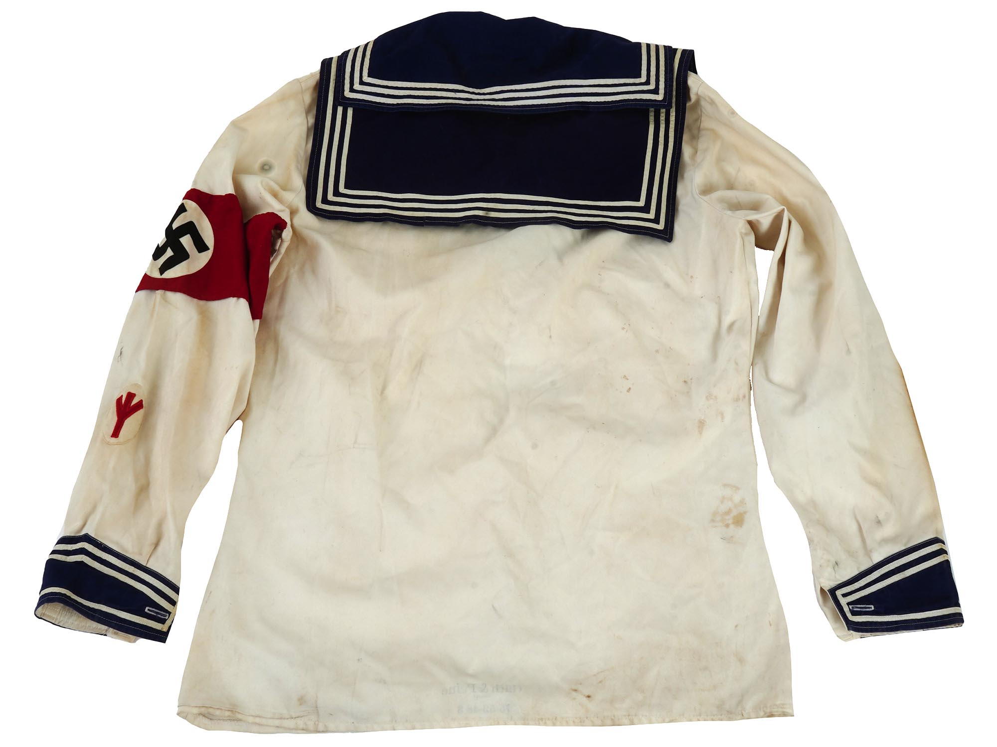 WWII NAZI GERMAN WHITE KRIEGSMARINE UNIFORM SHIRT PIC-1