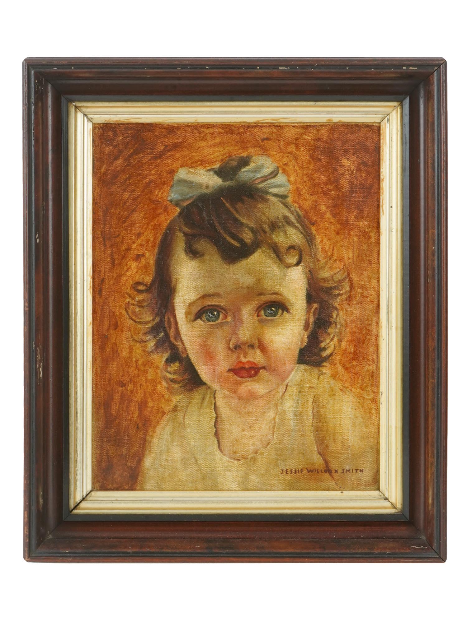 CHILD PORTRAIT PAINTING BY JESSIE WILLCOX SMITH PIC-0