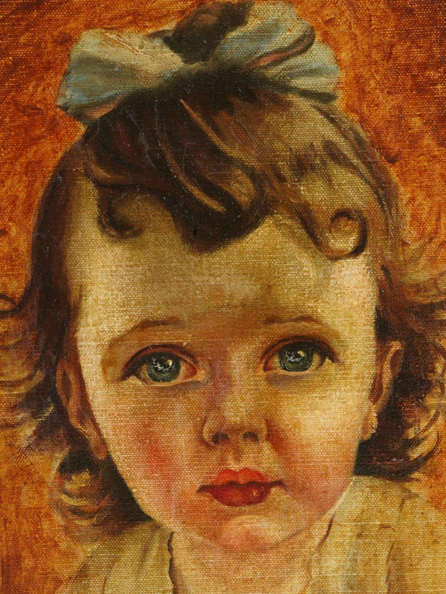 CHILD PORTRAIT PAINTING BY JESSIE WILLCOX SMITH PIC-1