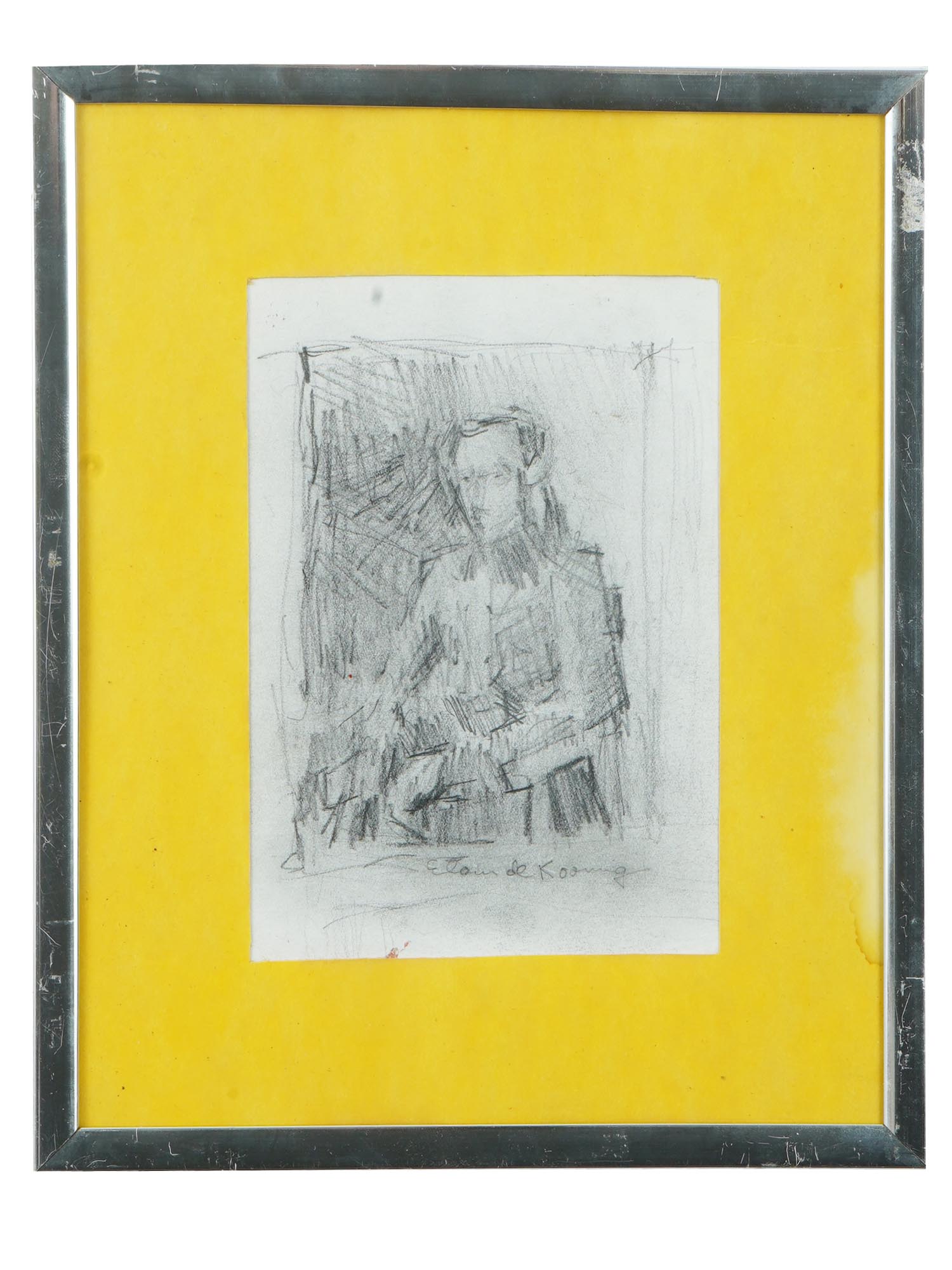 1979 AMERICAN PENCIL DRAWING BY ELAINE DE KOONING PIC-0