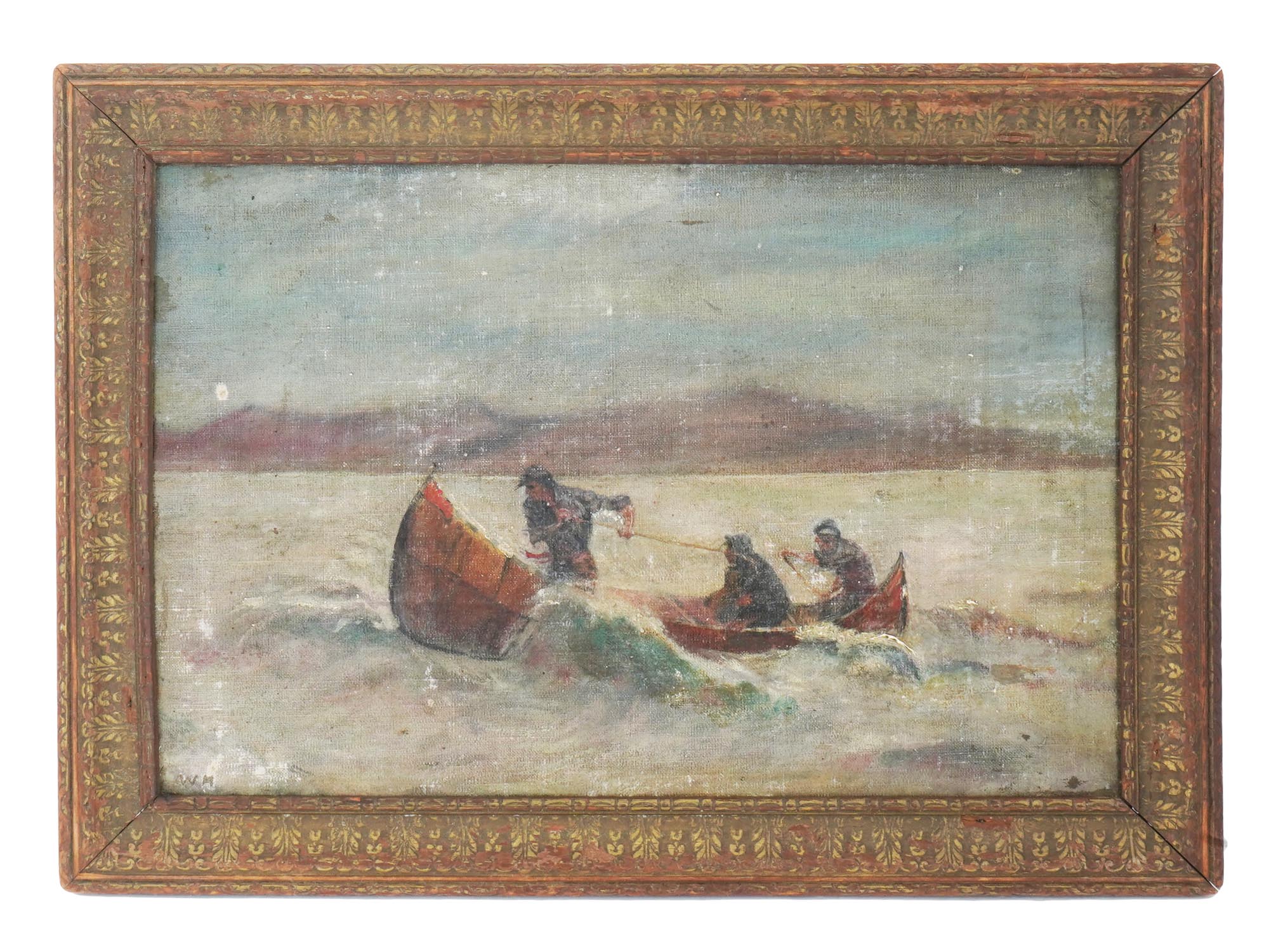 ANTIQUE AMERICAN OIL PAINTING BY WINSLOW HOMER PIC-0