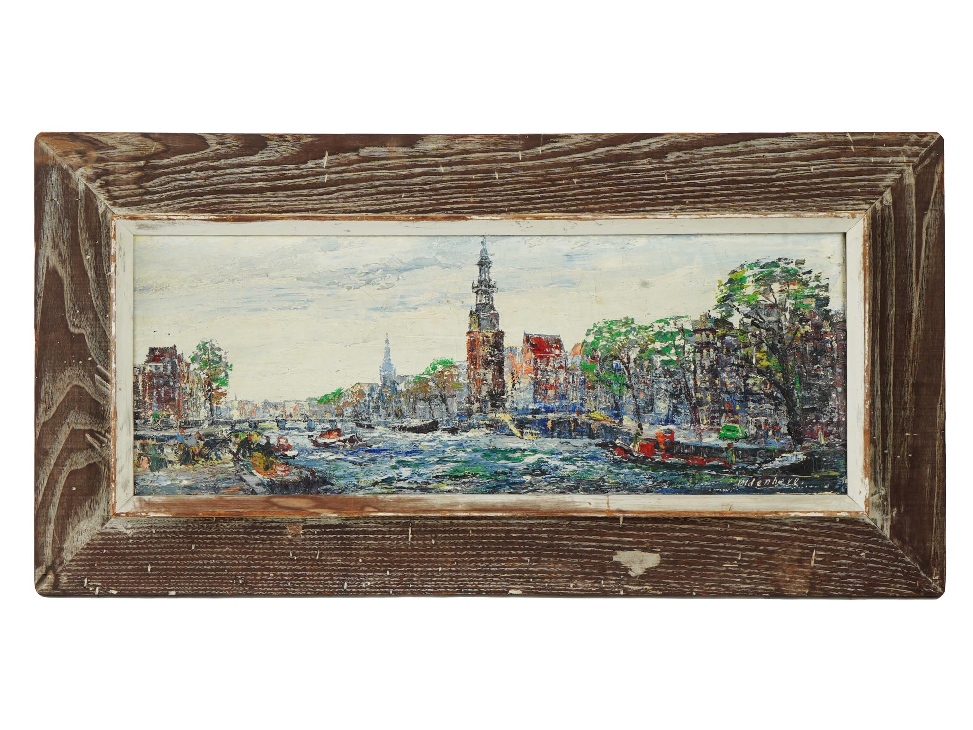 DUTCH OIL PAINTING BY ARNOLDUS OLDENHAVE AMSTERDAM PIC-0