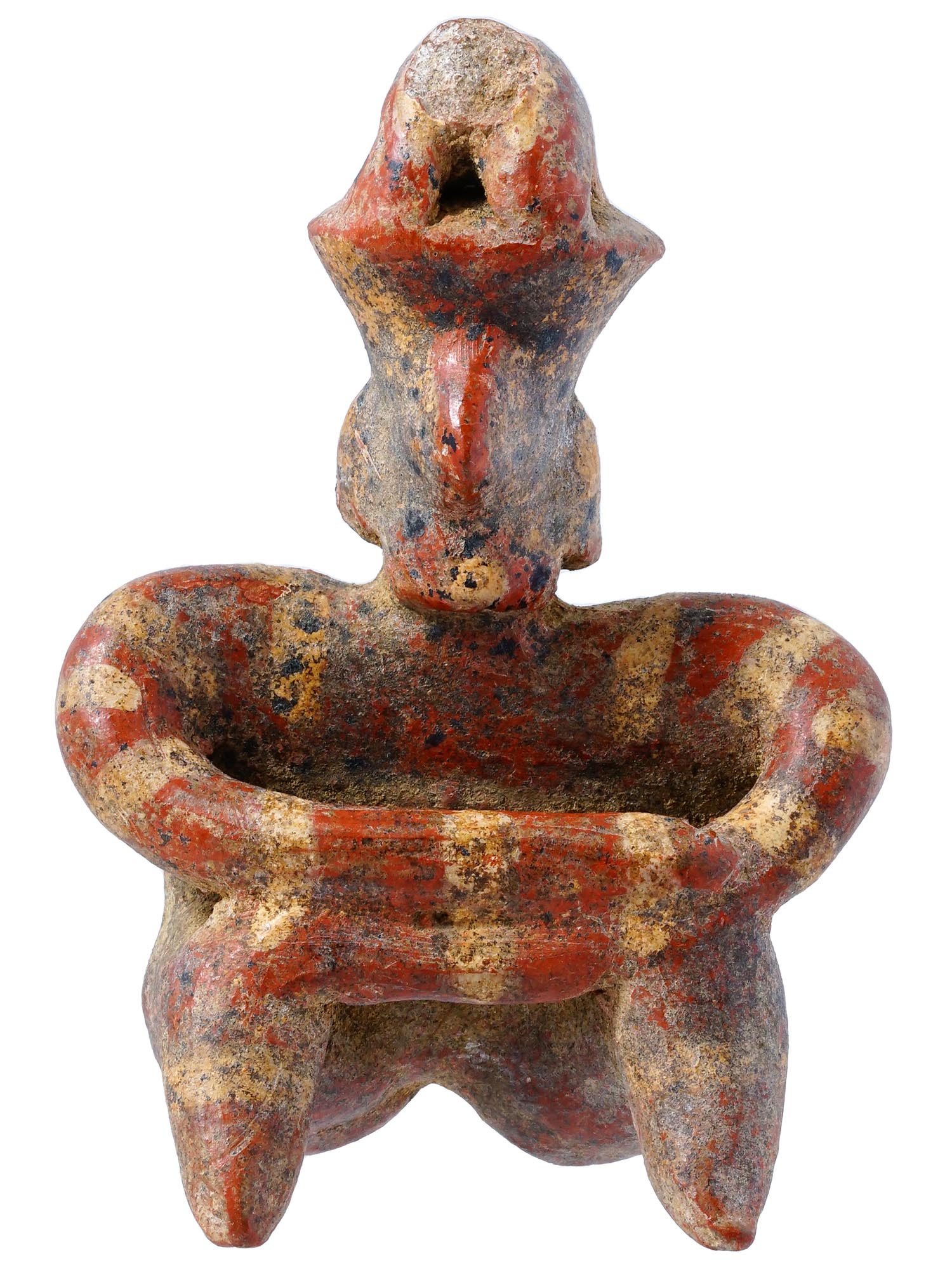 ANCIENT PRE COLUMBIAN NAYARIT CERAMIC MALE FIGURINE PIC-1