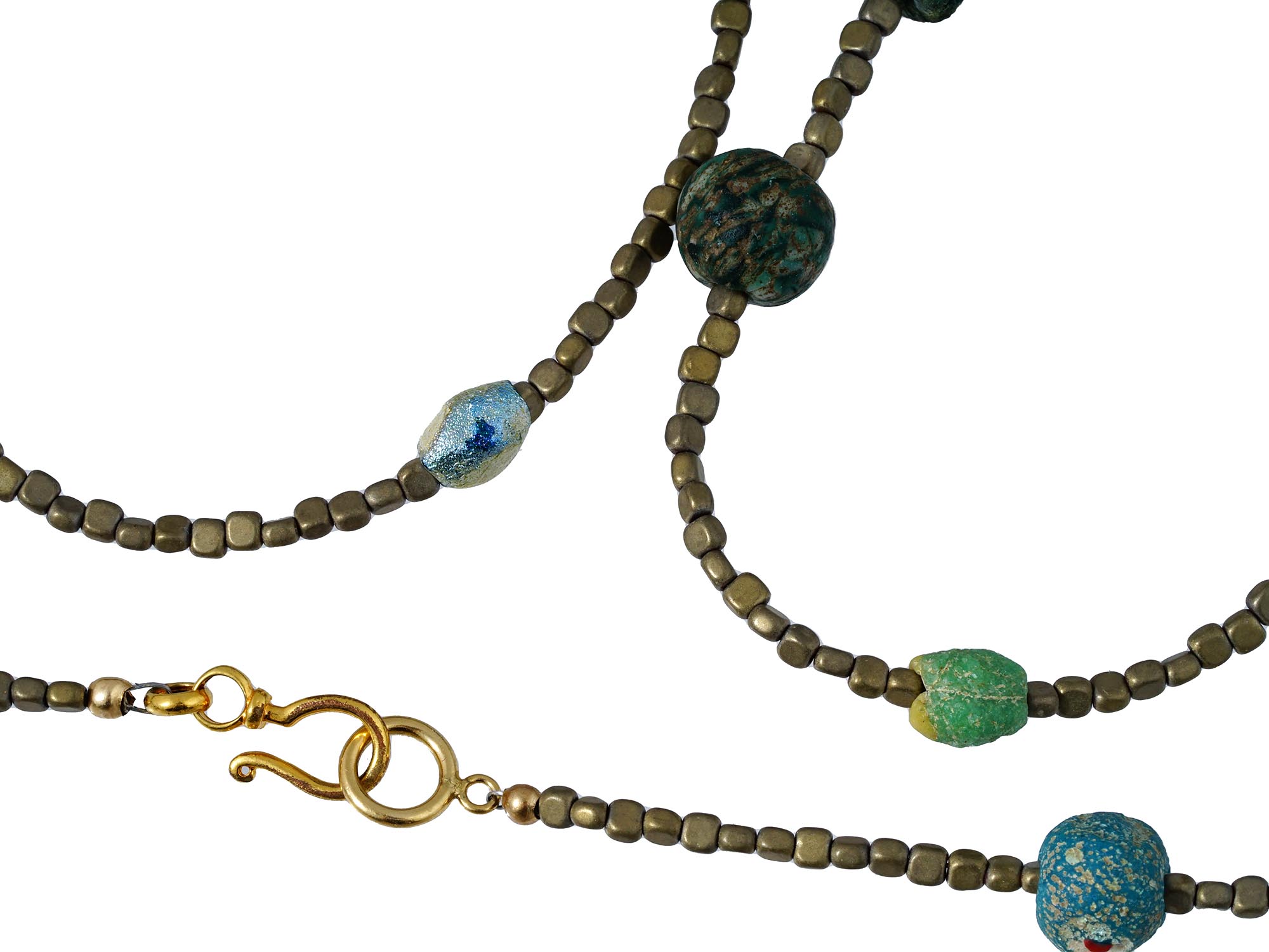 NECKLACE MADE OF ANCIENT ROMAN AND EGYPTIAN BEADS PIC-1