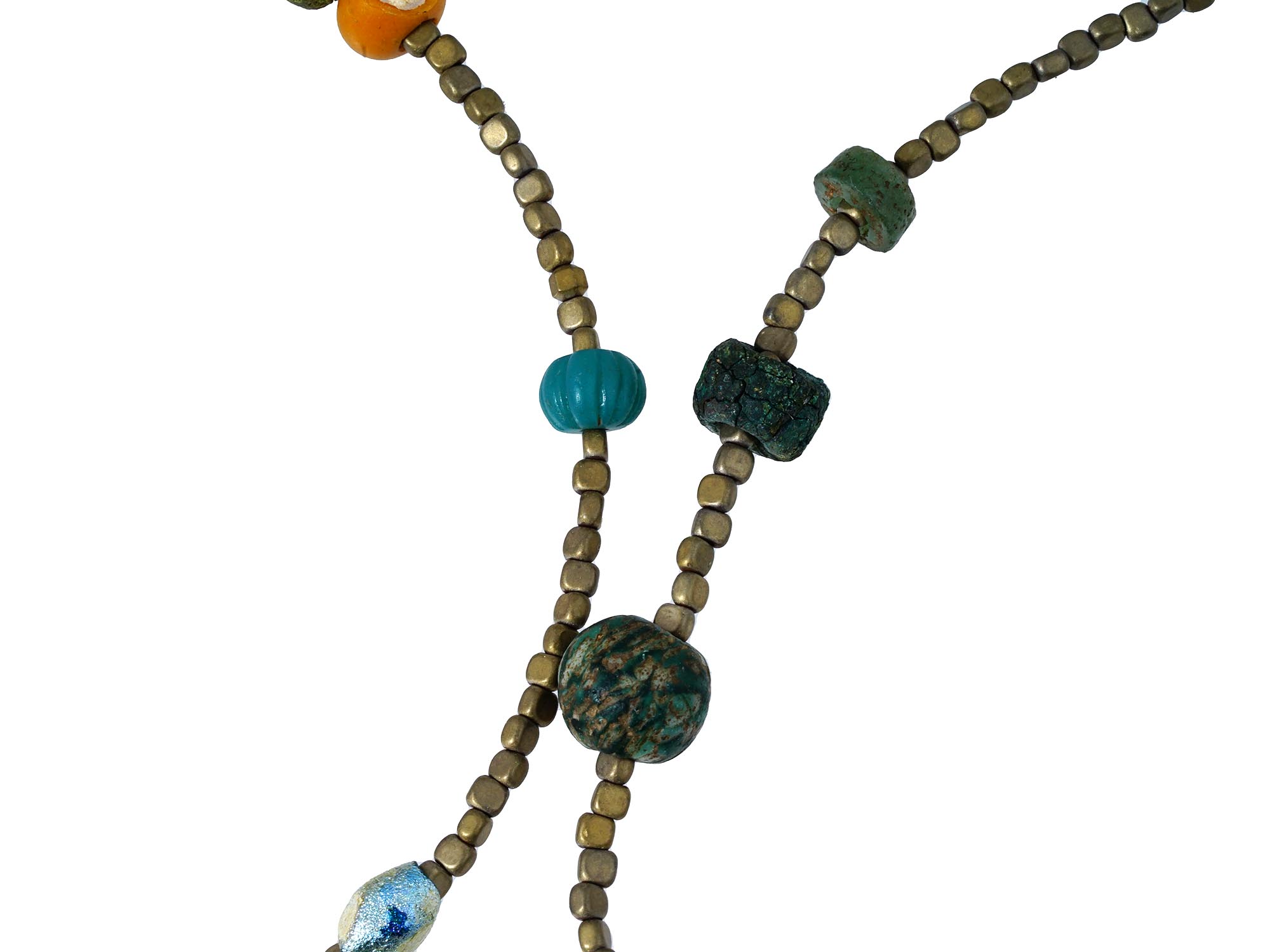 NECKLACE MADE OF ANCIENT ROMAN AND EGYPTIAN BEADS PIC-2