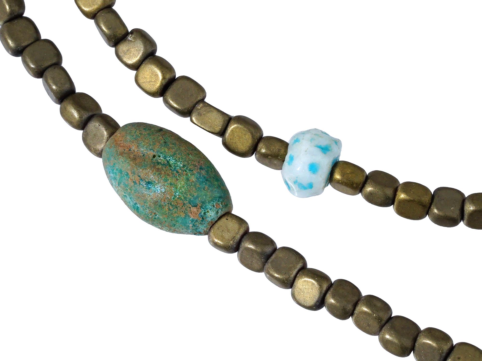 NECKLACE MADE OF ANCIENT ROMAN AND EGYPTIAN BEADS PIC-3