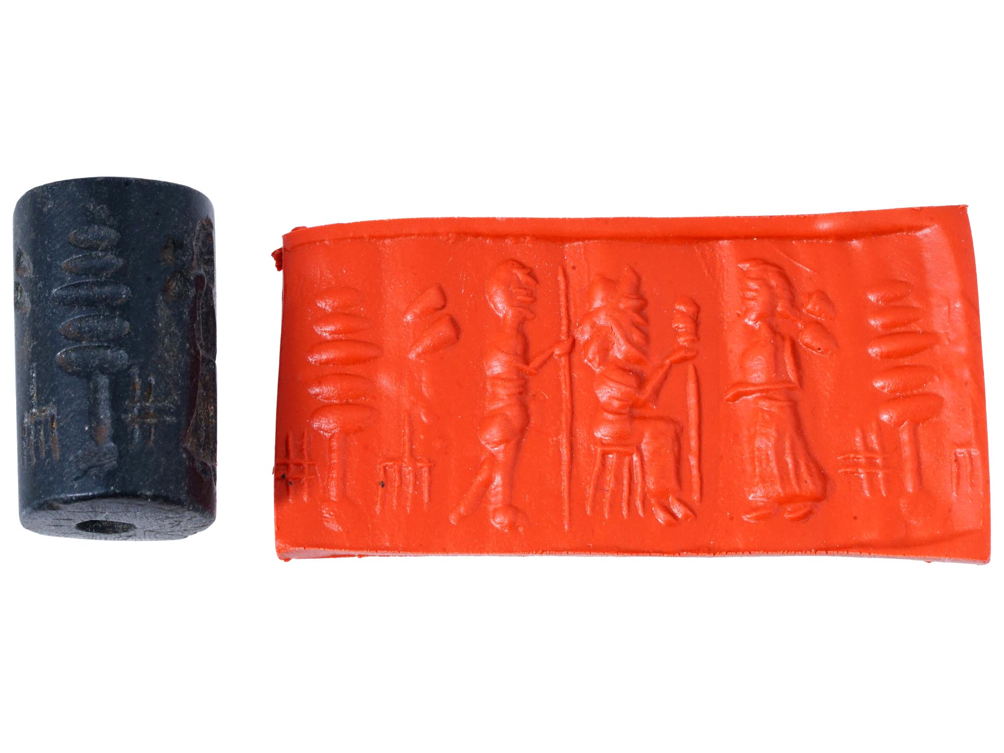 ANCIENT MESOPOTAMIAN MITANNI KINGDOM CYLINDER SEAL PIC-0