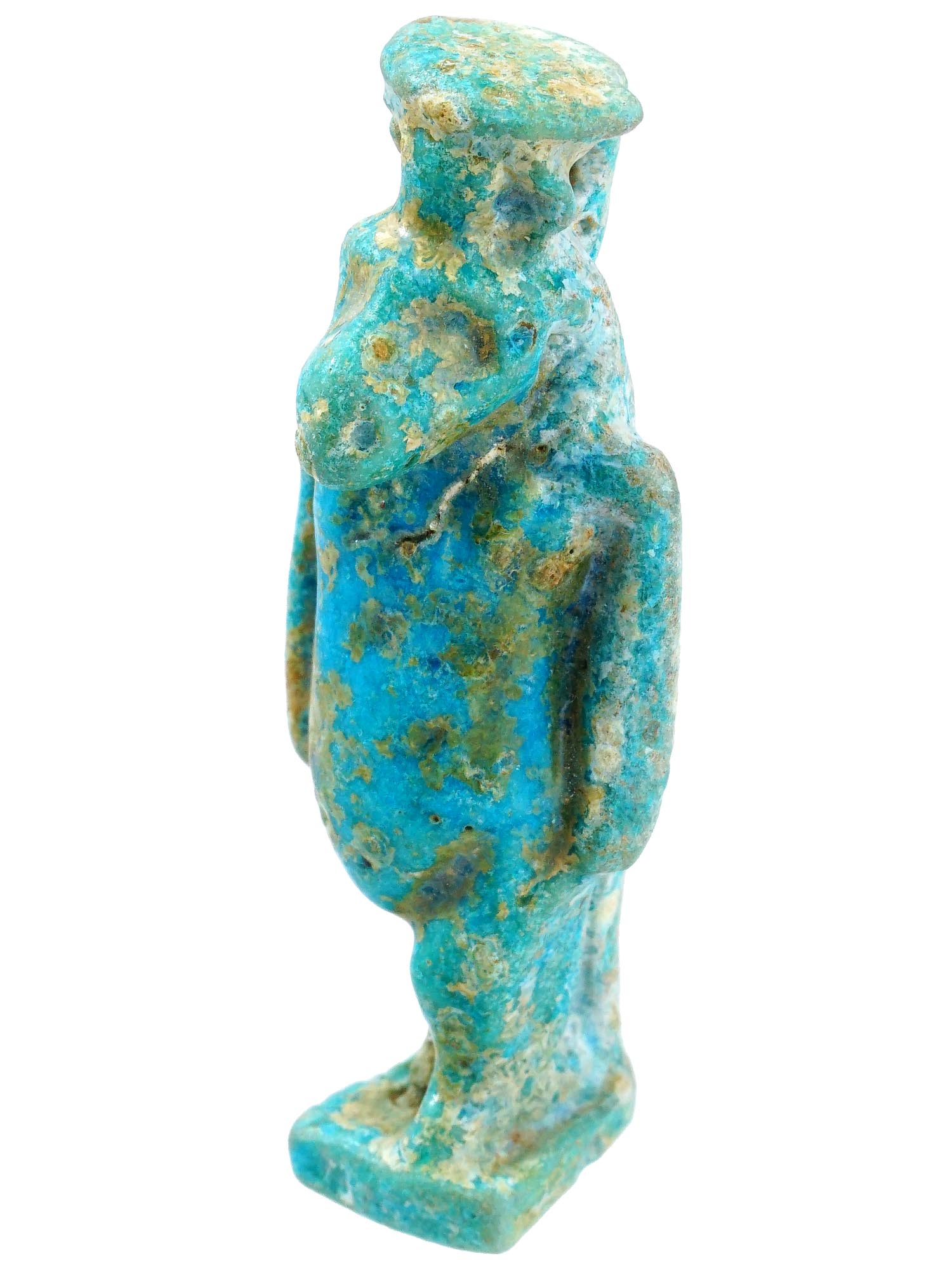 ANCIENT EGYPTIAN GLAZED CLAY AMULET OF GOD TAWERET PIC-1