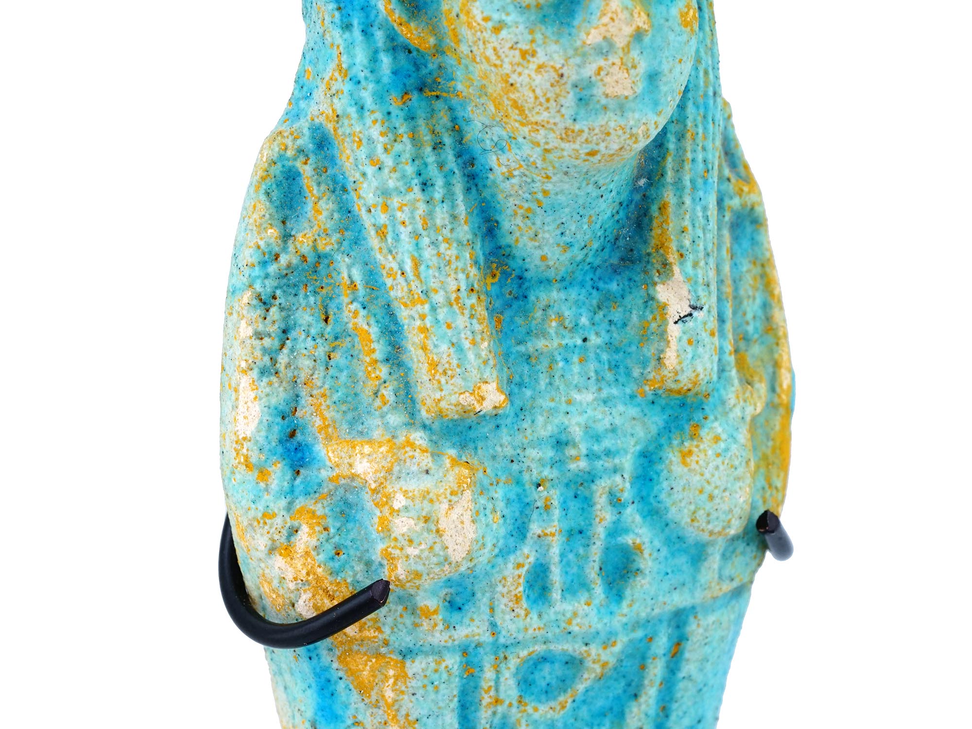 ANCIENT EGYPTIAN BLUE GLAZED FAIENCE USHABTI PIC-6