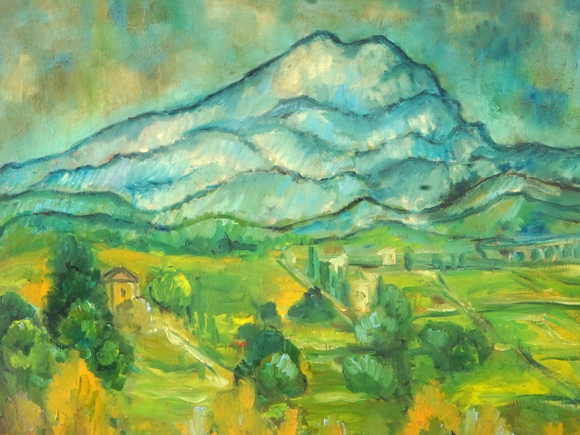 FRENCH LANDSCAPE PAINTING AFTER PAUL CEZANNE PIC-1