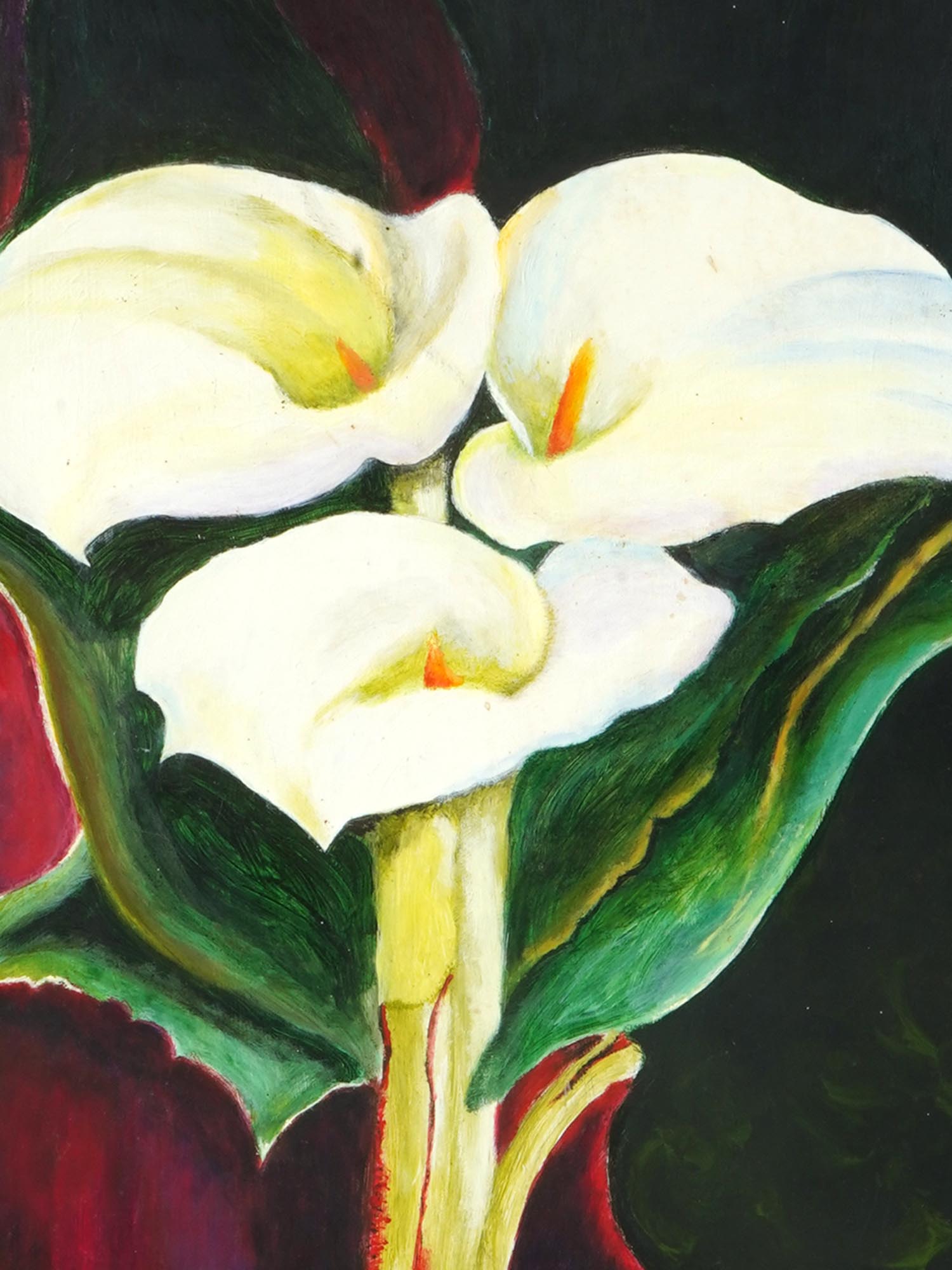 PAINTING WITH CALLA LILIES AFTER GEORGIA O KEEFFE PIC-1
