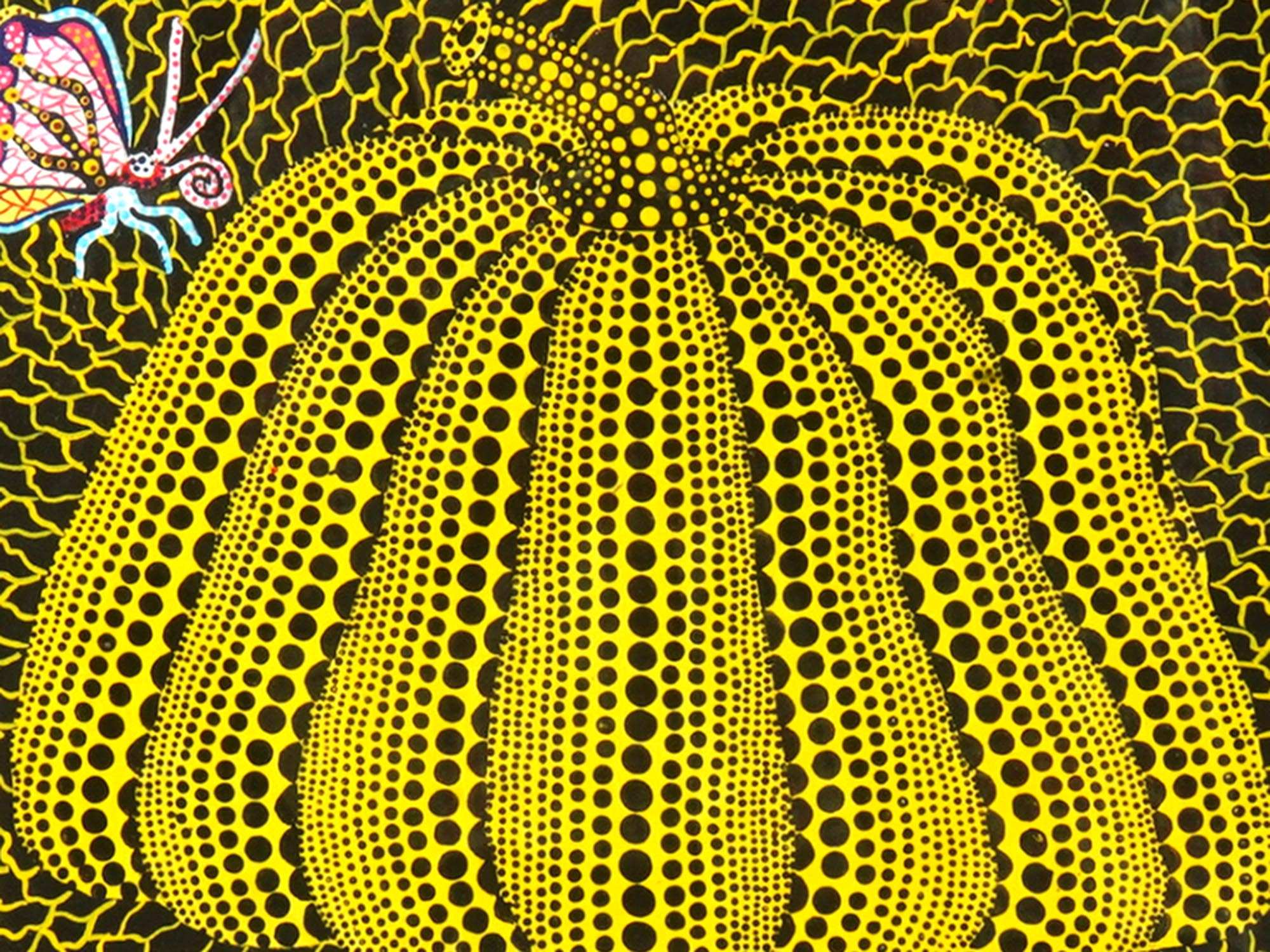 PUMPKIN ACRYLIC PAINTING AFTER YAYOI KUSAMA PIC-1