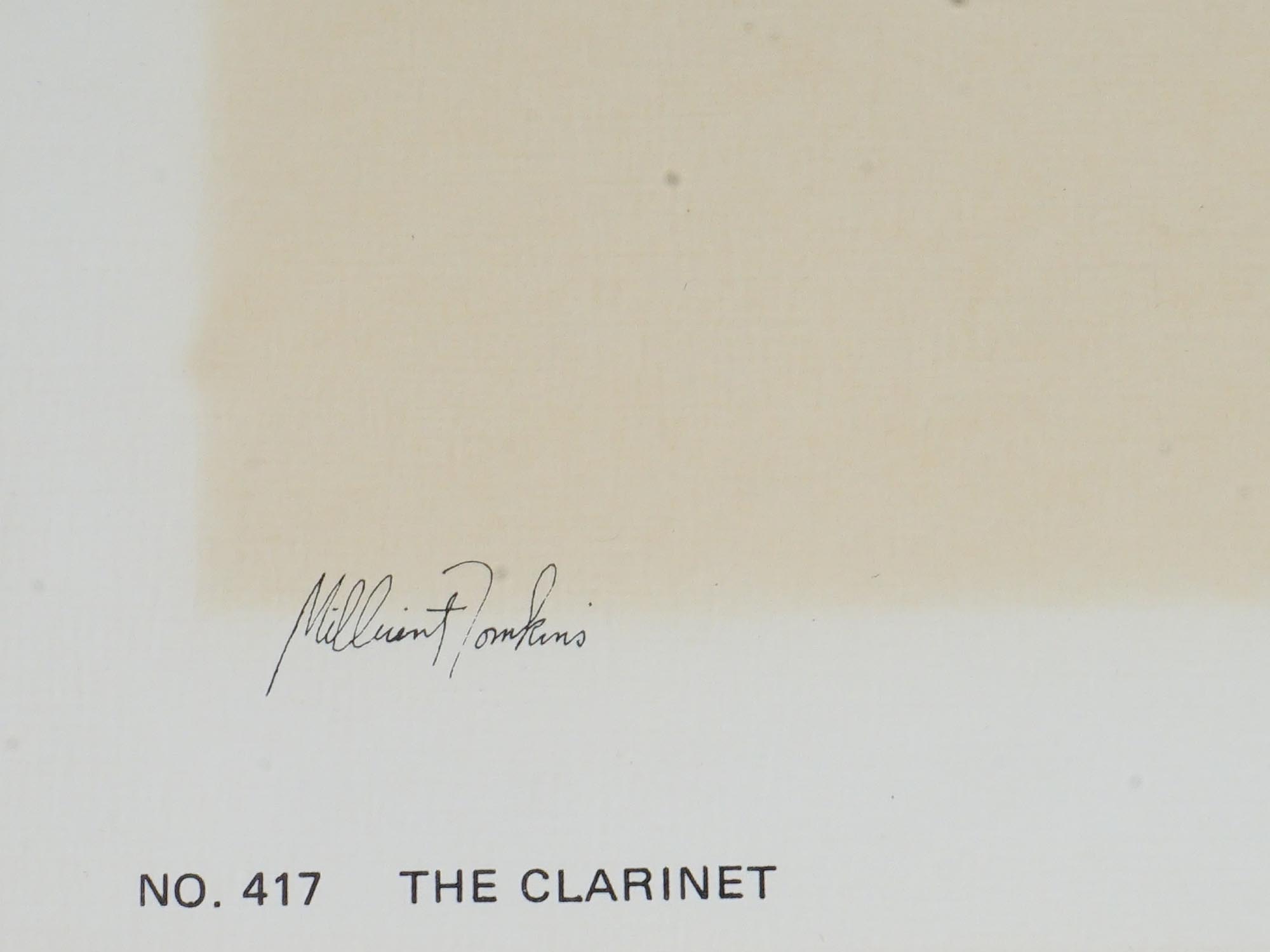 AMERICAN CLARINET LITHOGRAPH BY MILLICENT TOMPKINS PIC-3