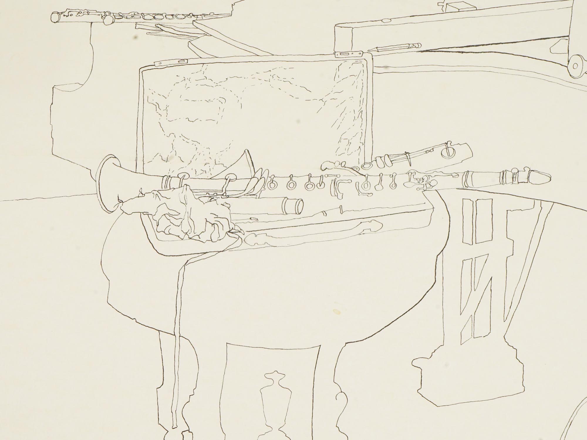 AMERICAN CLARINET LITHOGRAPH BY MILLICENT TOMPKINS PIC-4