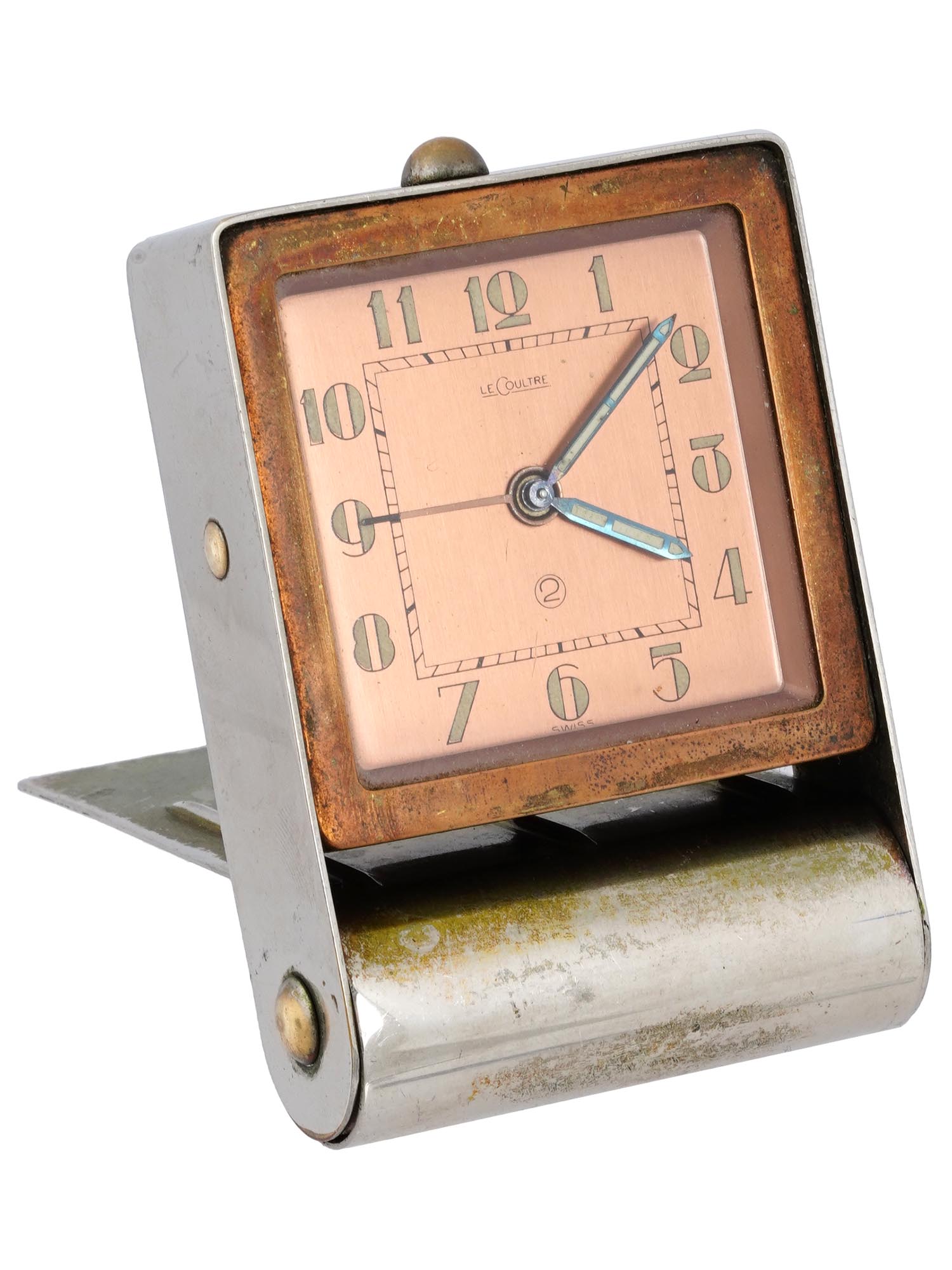 ART DECO JAEGER LE COULTRE TWO DAY TRAVEL CLOCK PIC-0